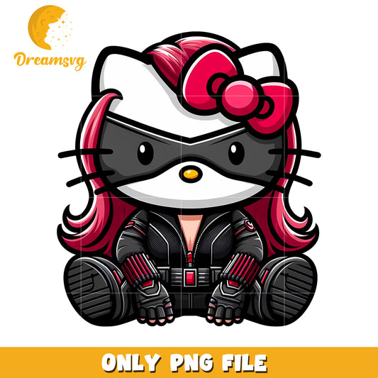 Hello Kitty Black Widow PNG