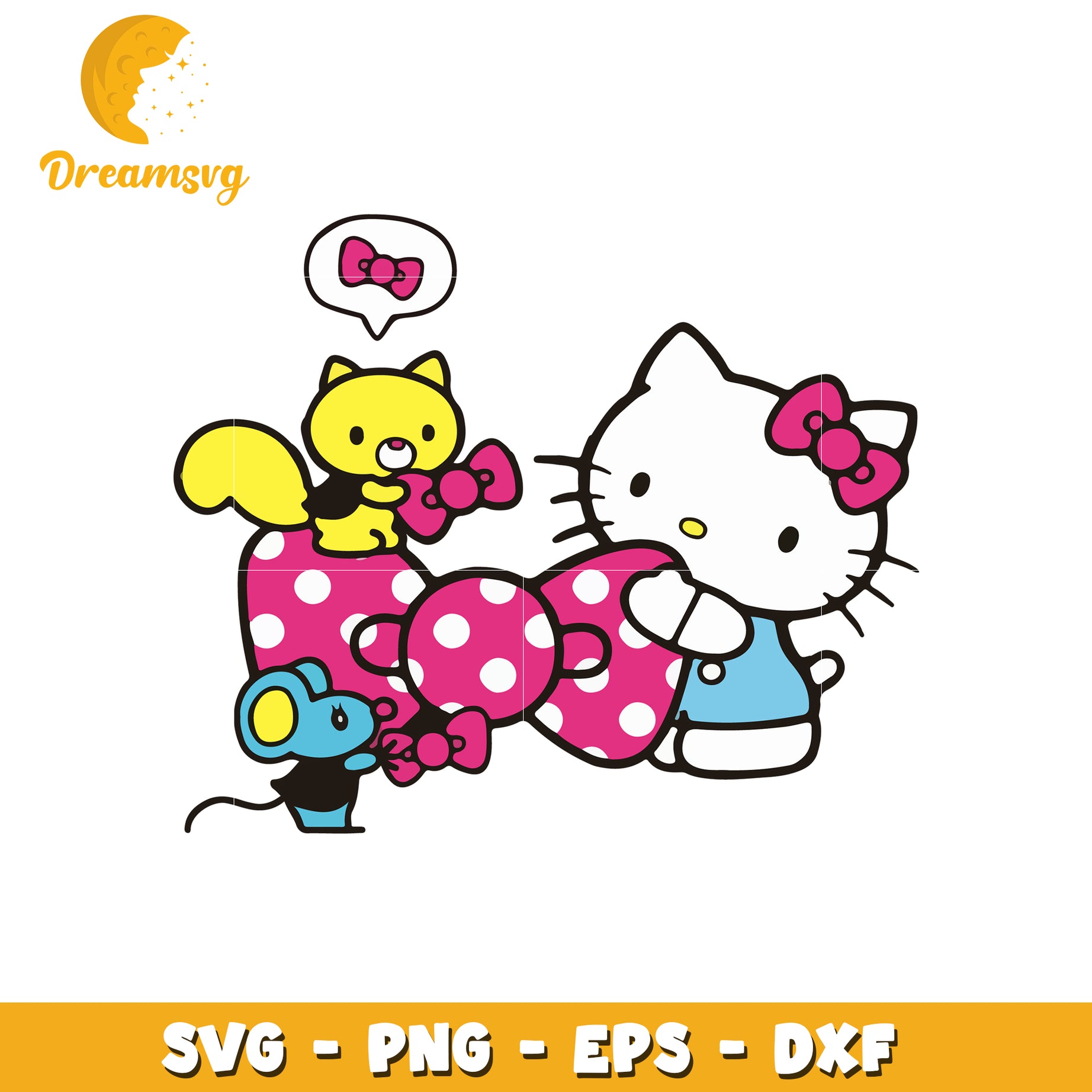 Hello Kitty Bow SVG Cut File