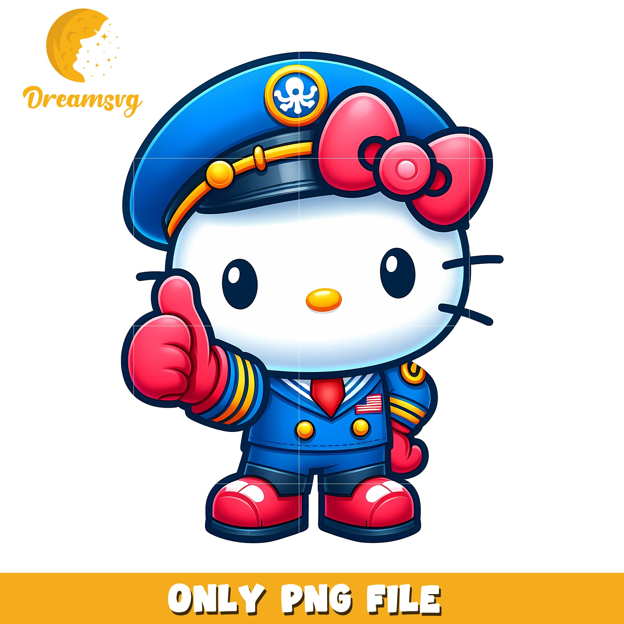Hello Kitty Captain PNG Image Download – DreamSVG Store
