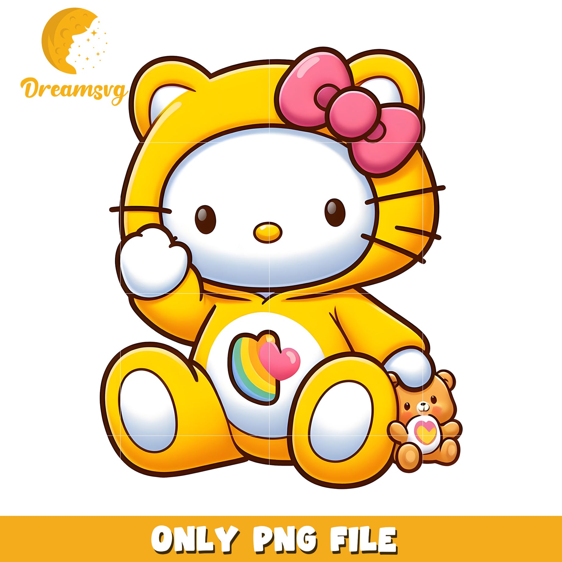 Hello Caring Hello Kitty Care Bear PNG Download – DreamSVG Store