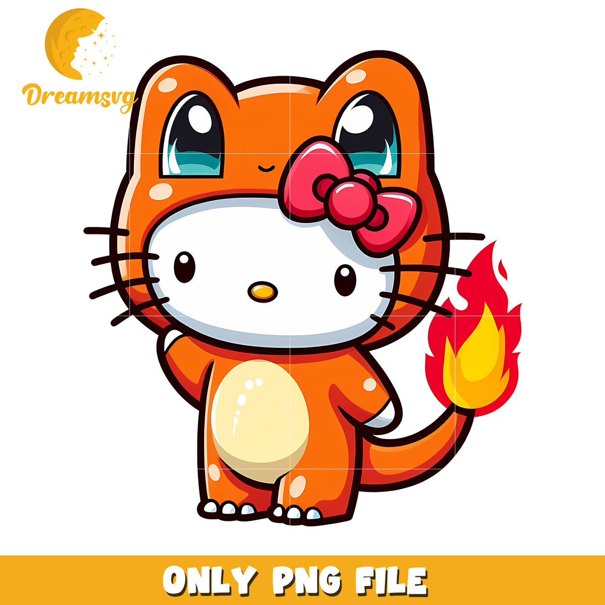 Hello Kitty Charmander PNG Cute Cartoon – DreamSVG Store
