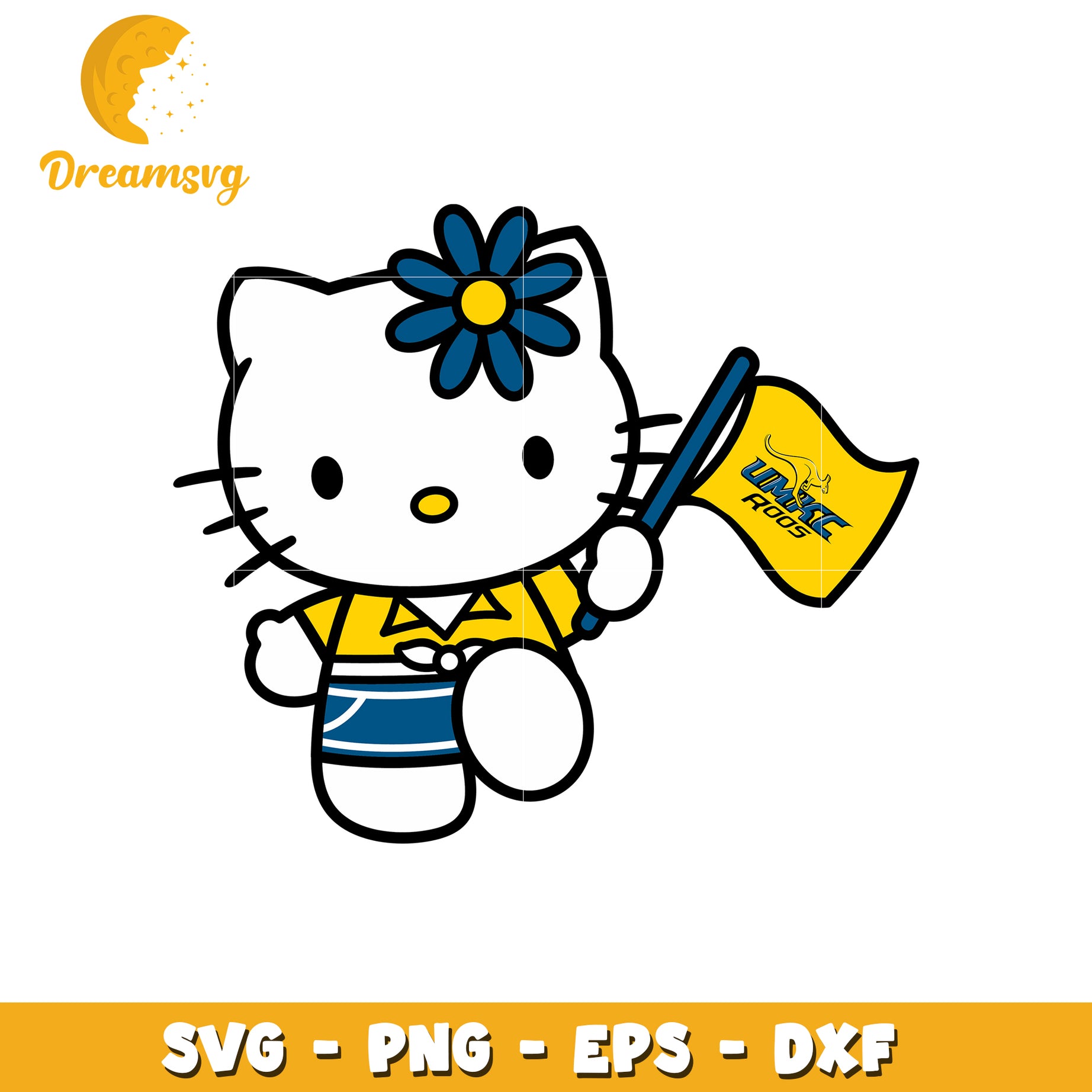 Hello Kitty Cheerful Flag SVG Design for Fans