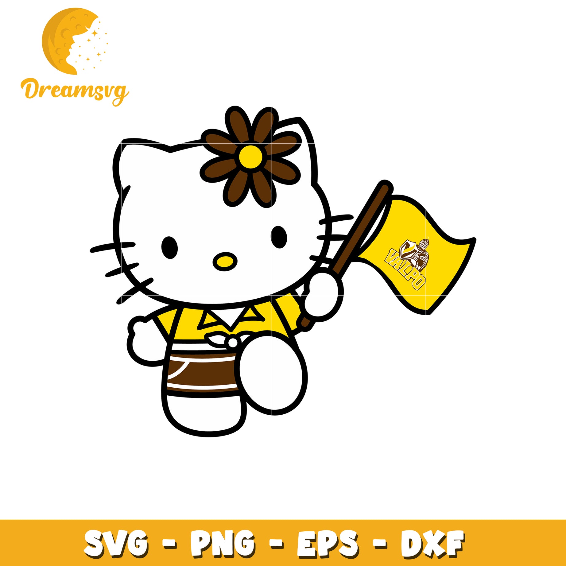 Hello Kitty Cheerful SVG Design for DIY Projects