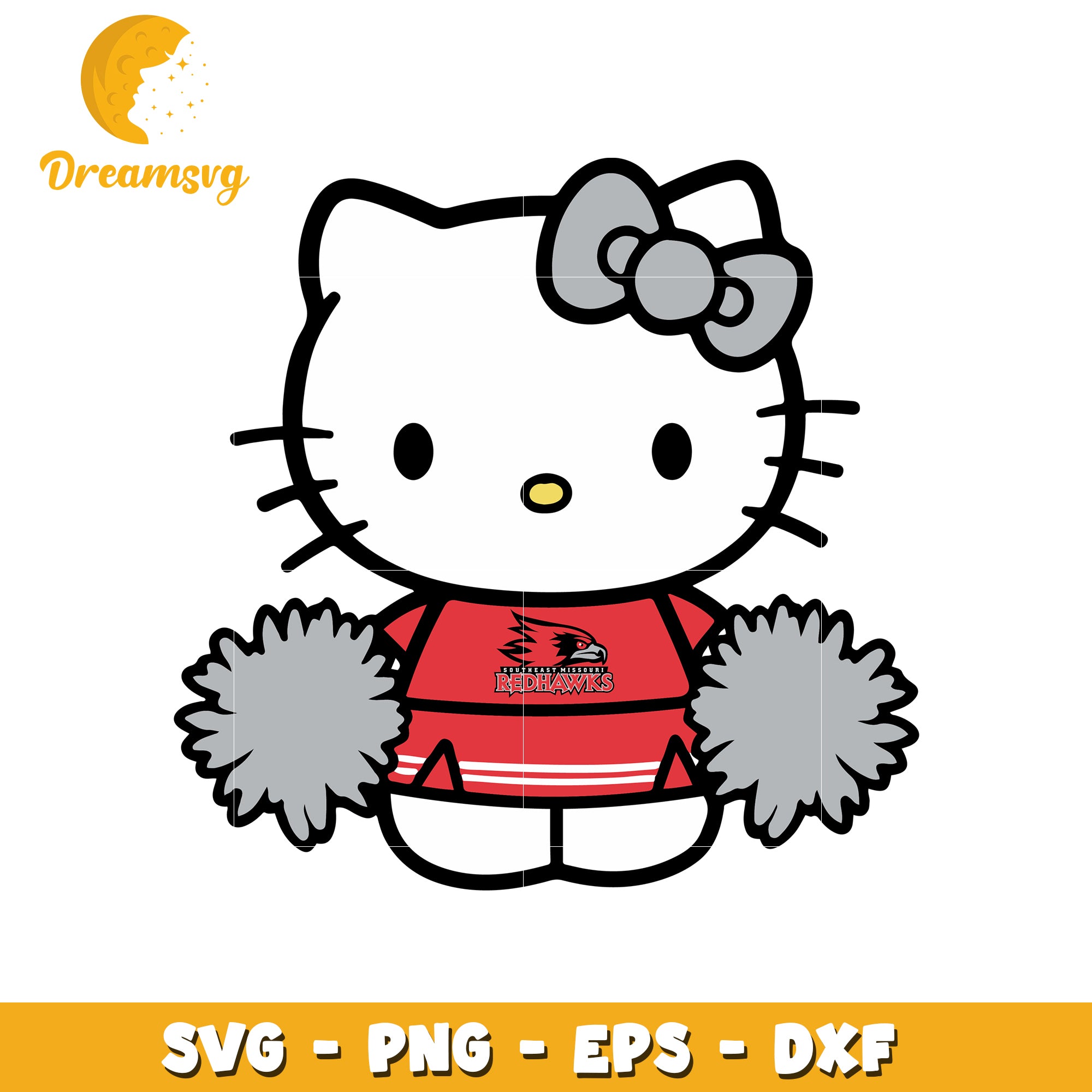 Hello Kitty Cheerleader SVG Cut File Design 2023