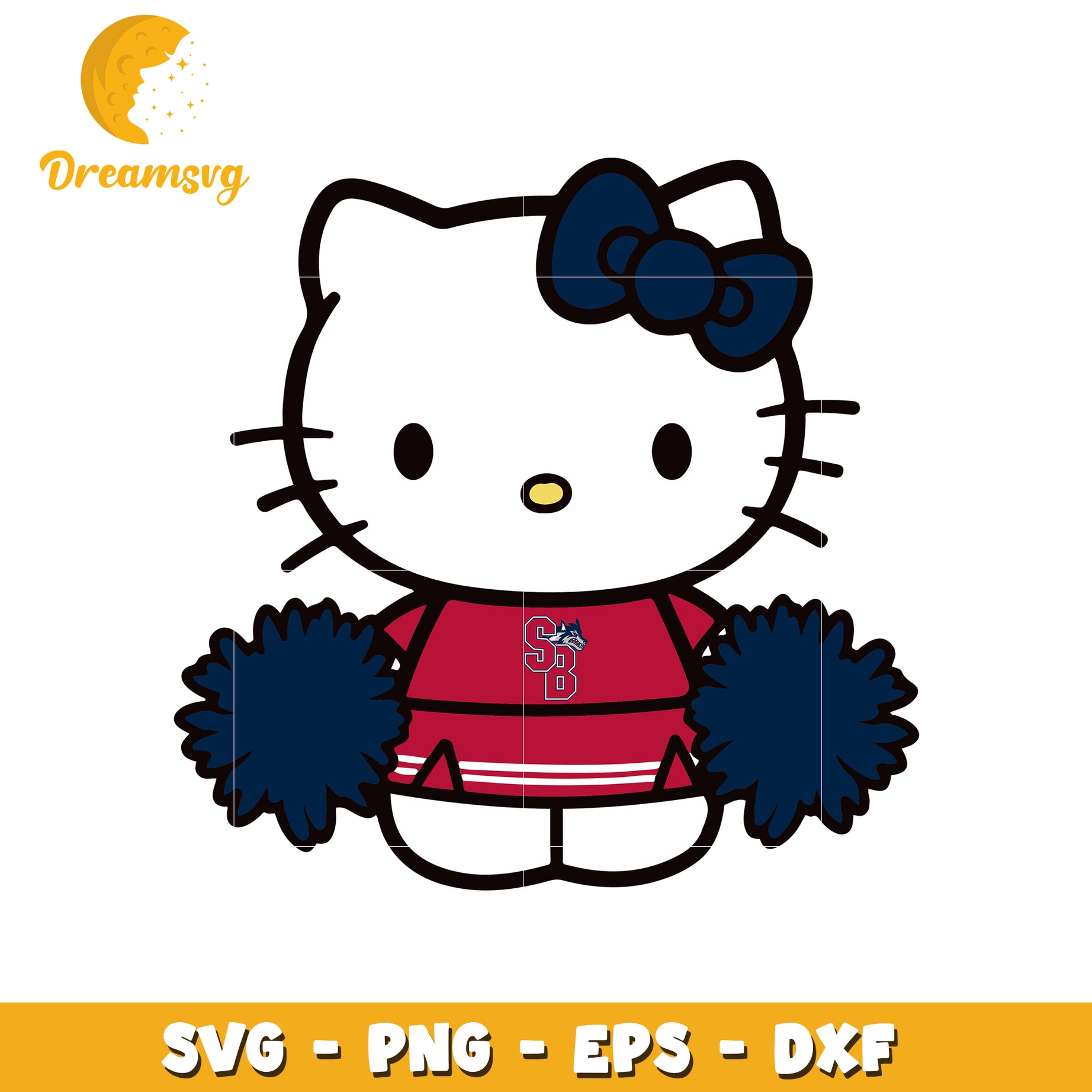 Hello Kitty Cheerleader SVG Cute Design File
