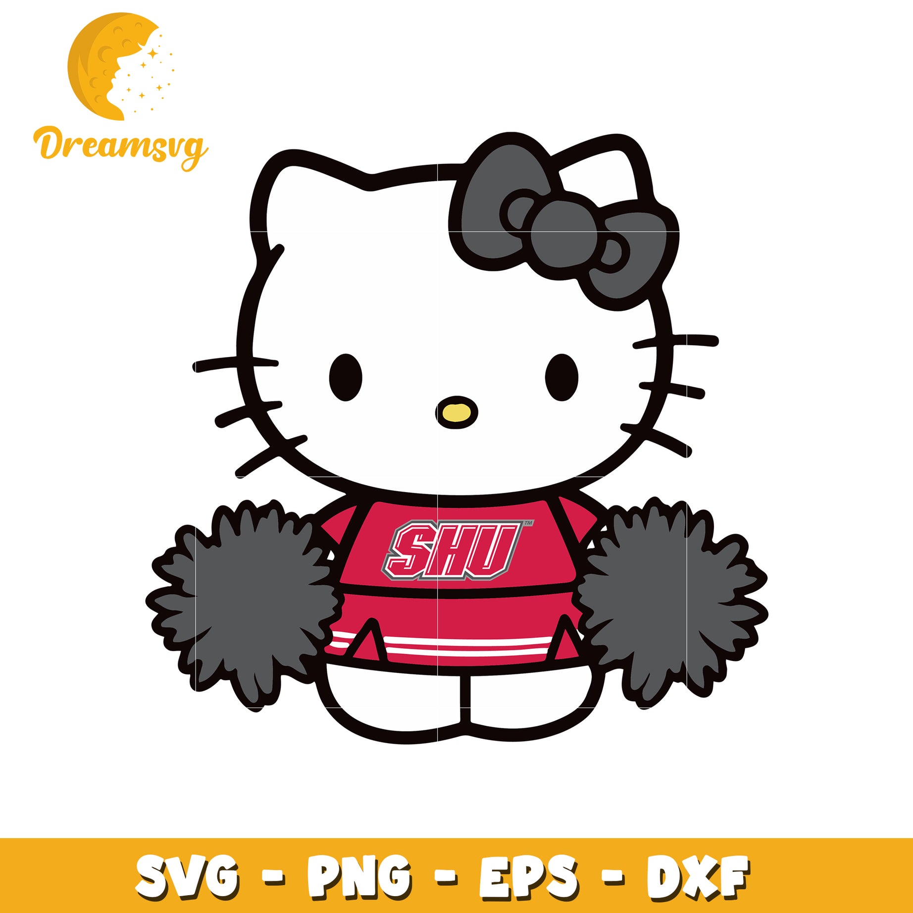 Hello Kitty Cheerleader SVG Design
