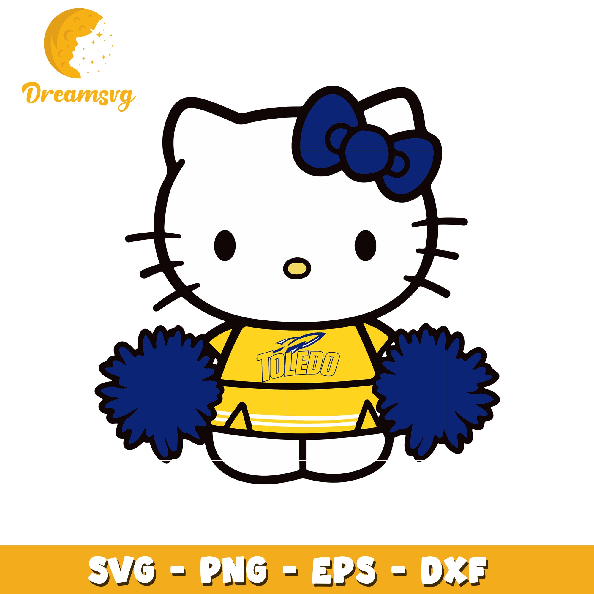 Hello Kitty Cheerleader SVG Design for Crafting