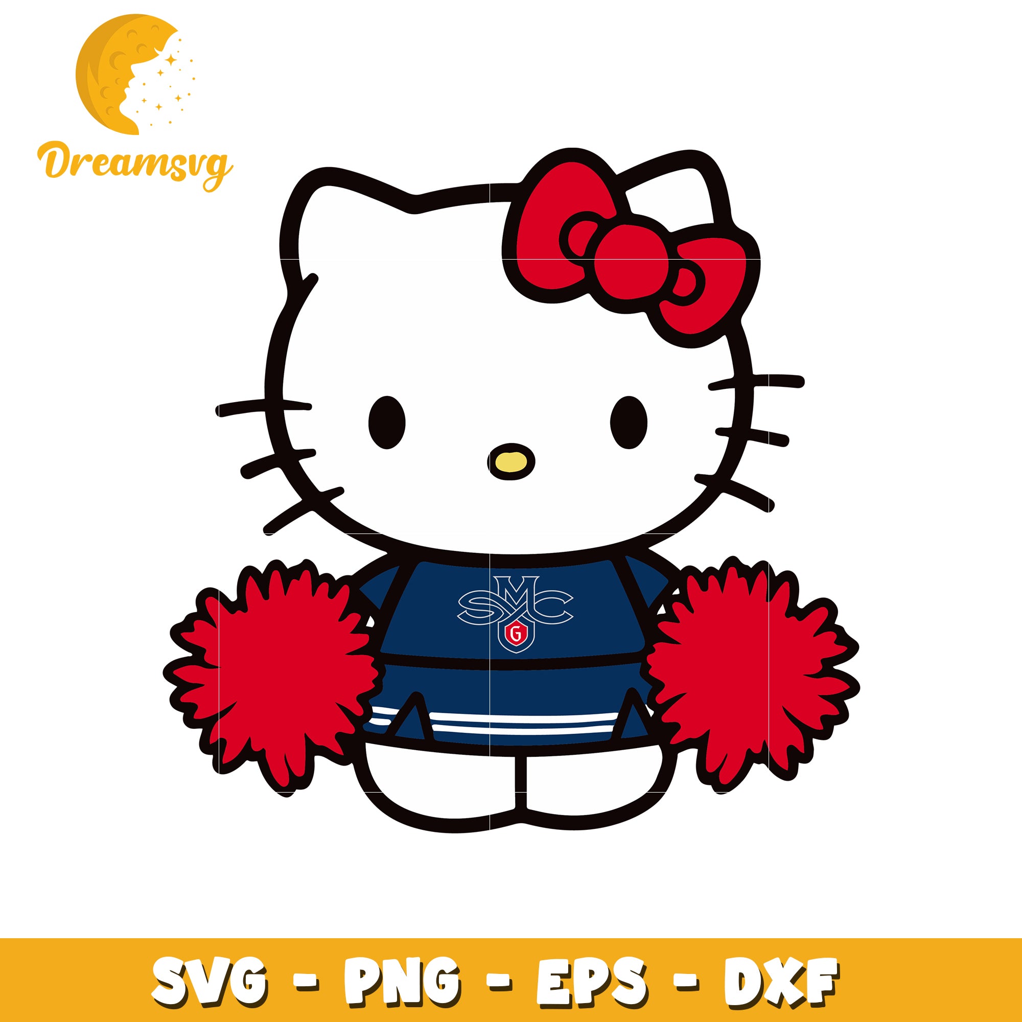Hello Kitty Cheerleader SVG Design for Crafts