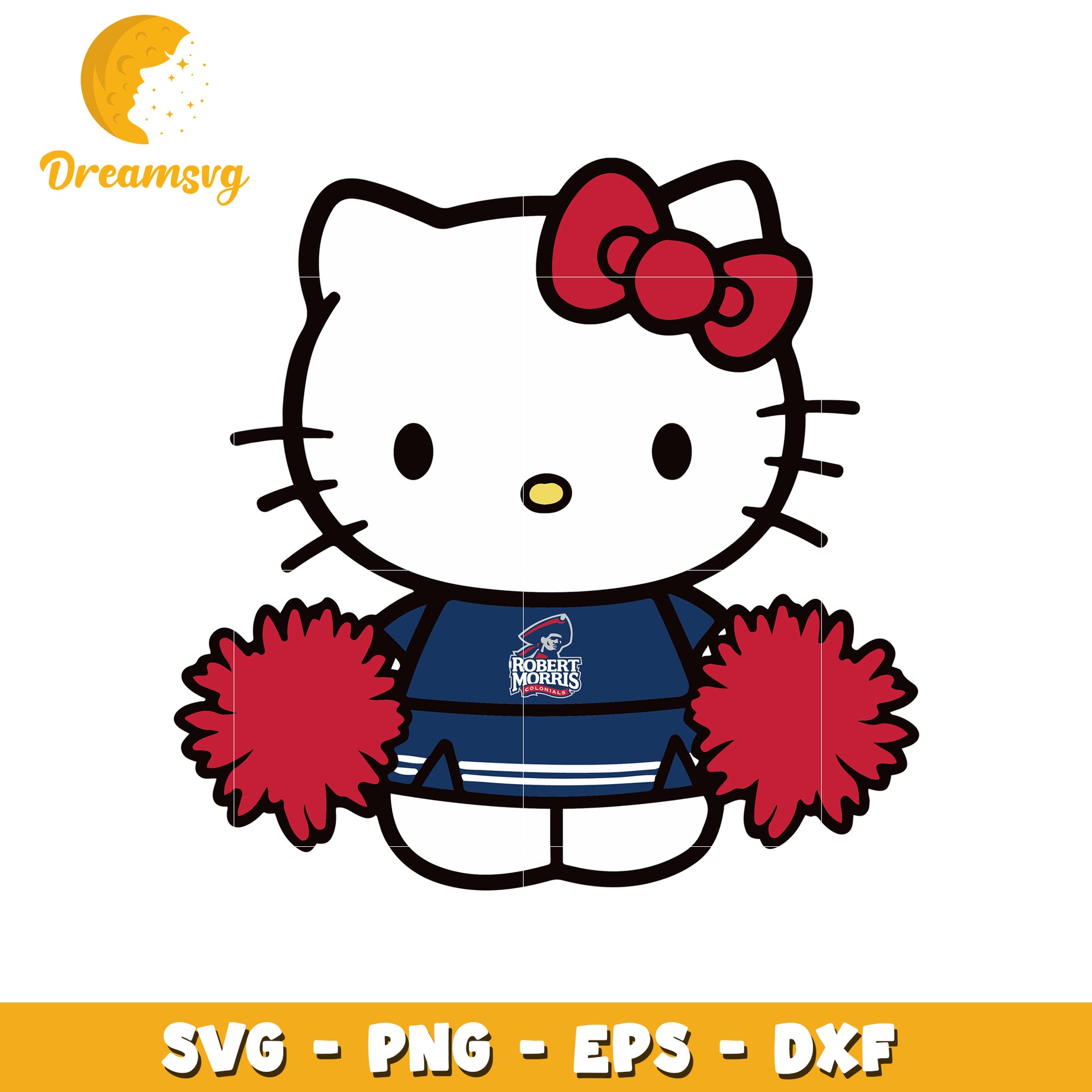 Hello Kitty Cheerleader SVG Design for Fans