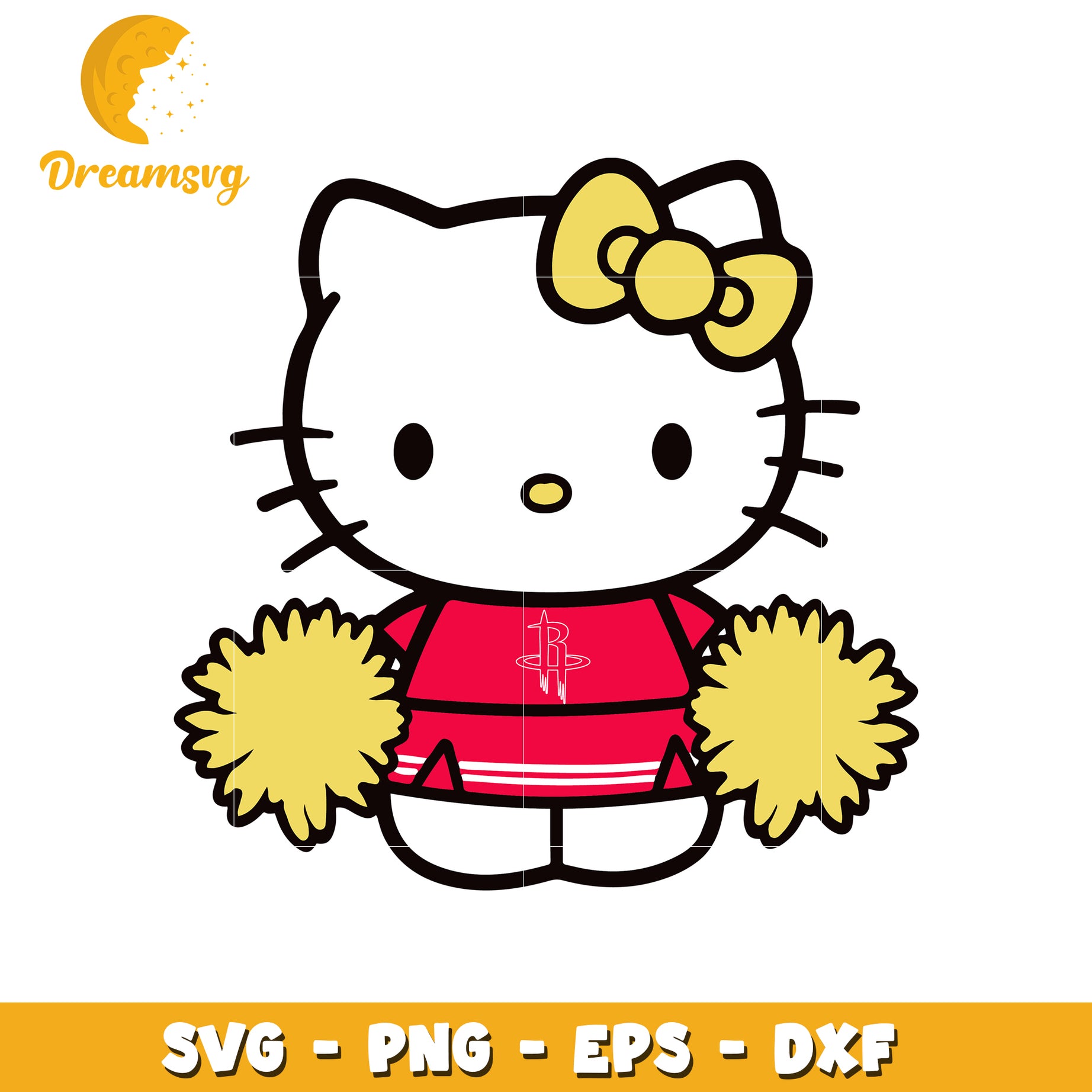 Hello Kitty Cheerleader SVG Design for Fans