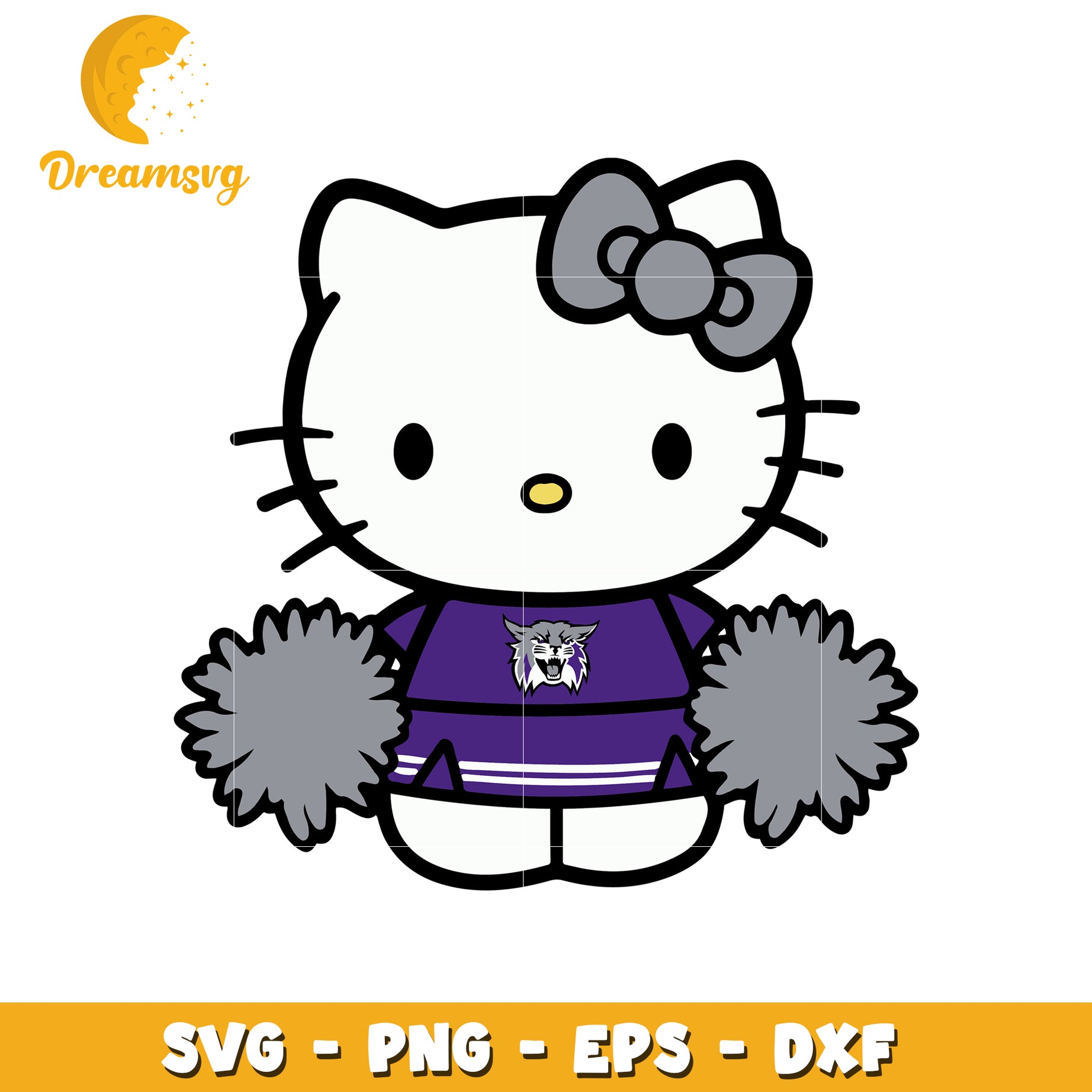 Hello Kitty Cheerleader SVG Design for Fans and Crafts