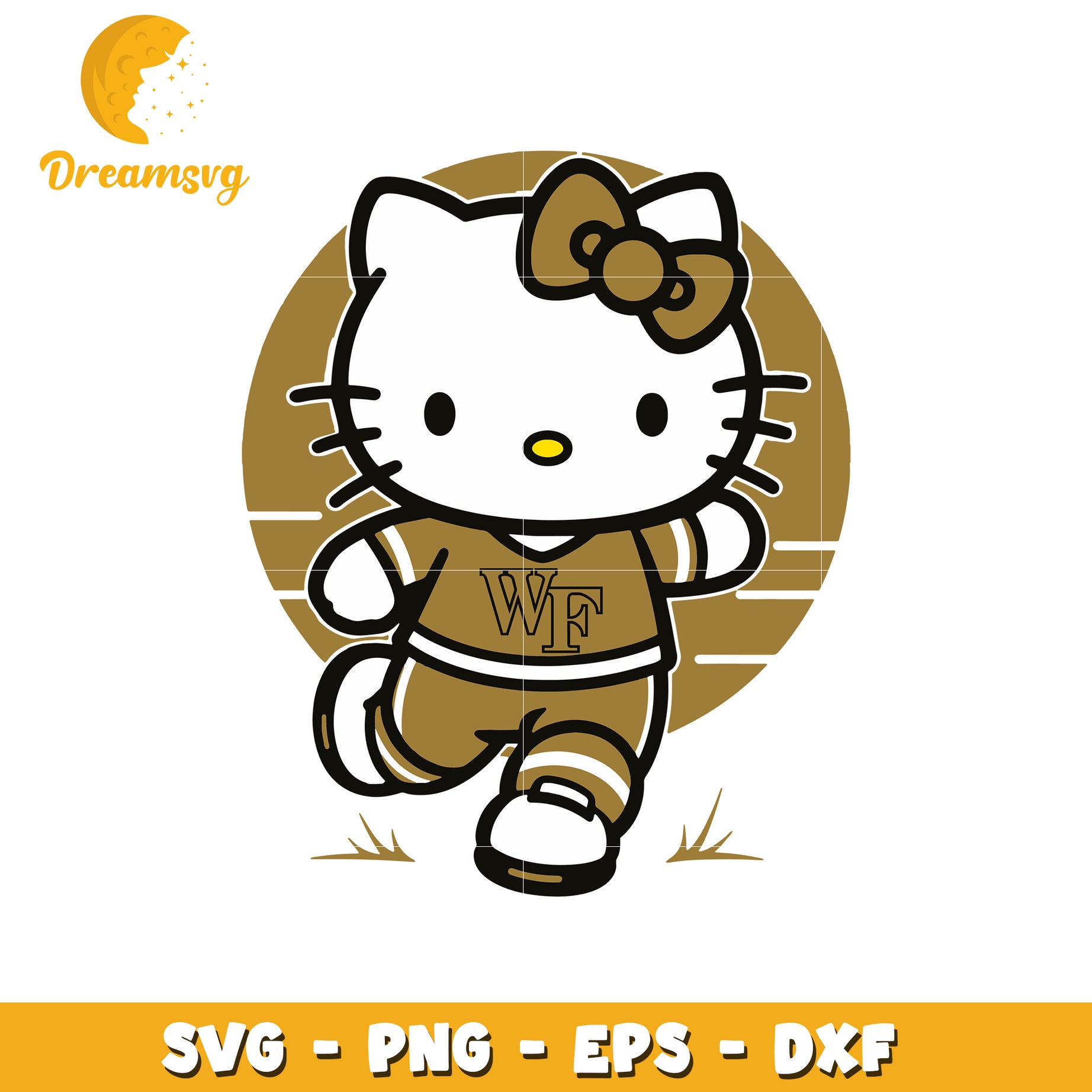 Hello Kitty Cheerleader SVG Graphic Design File