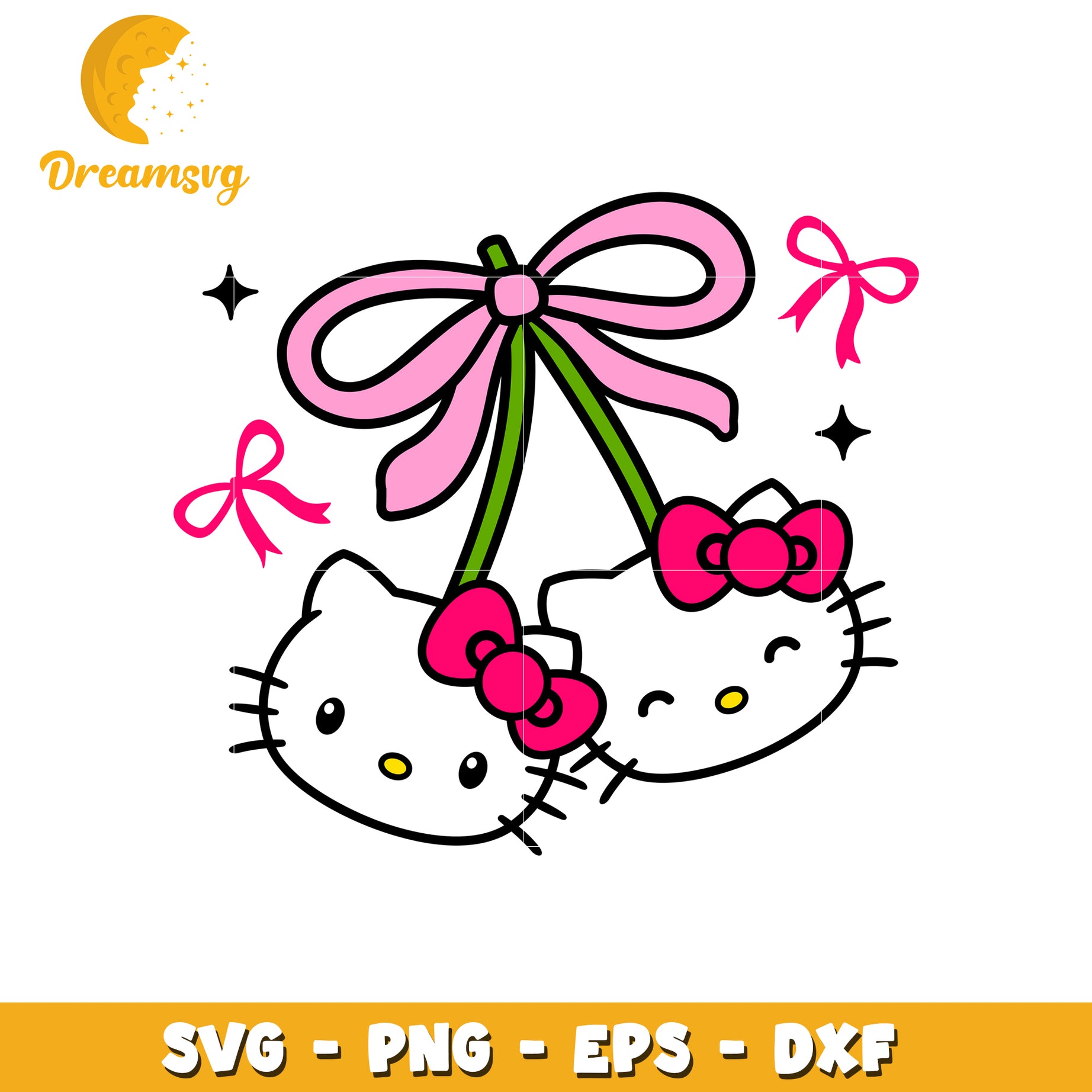 Hello Kitty Cherries SVG Cut File