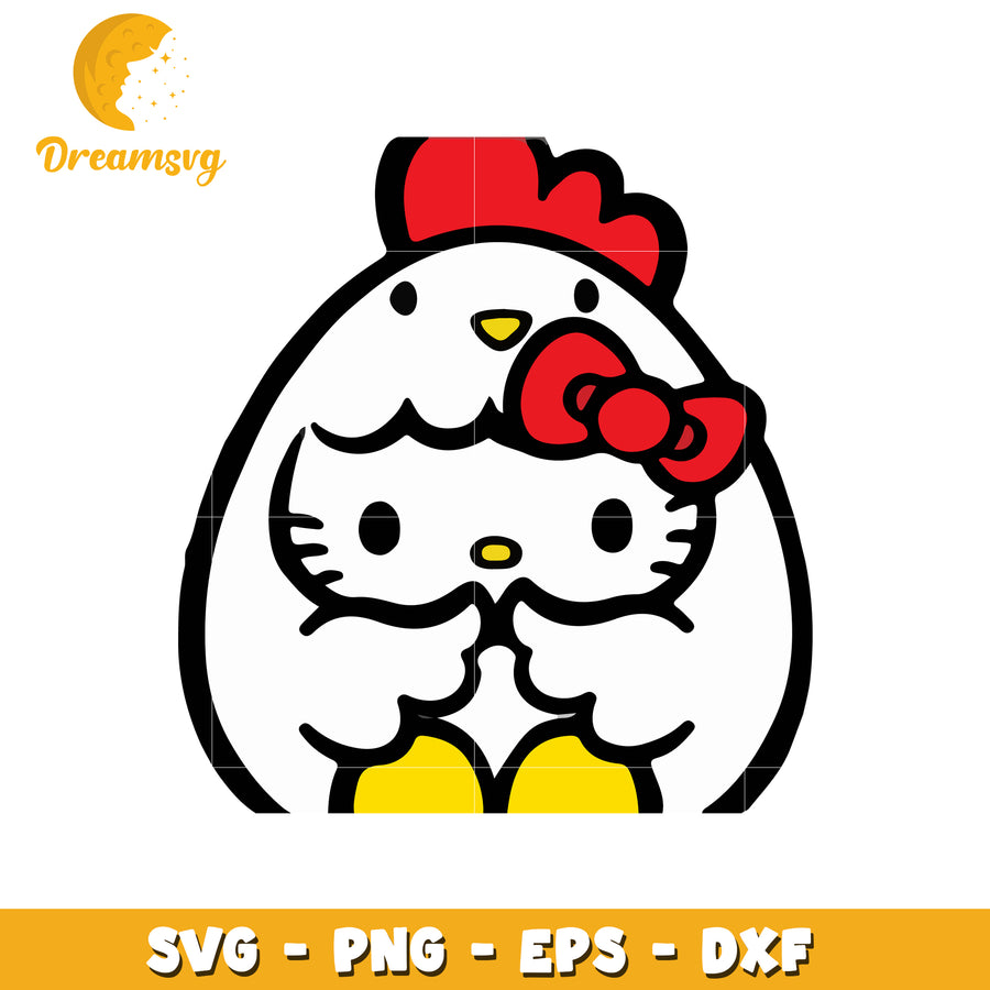 Hello Kitty Chicken SVG PNG EPS DXF