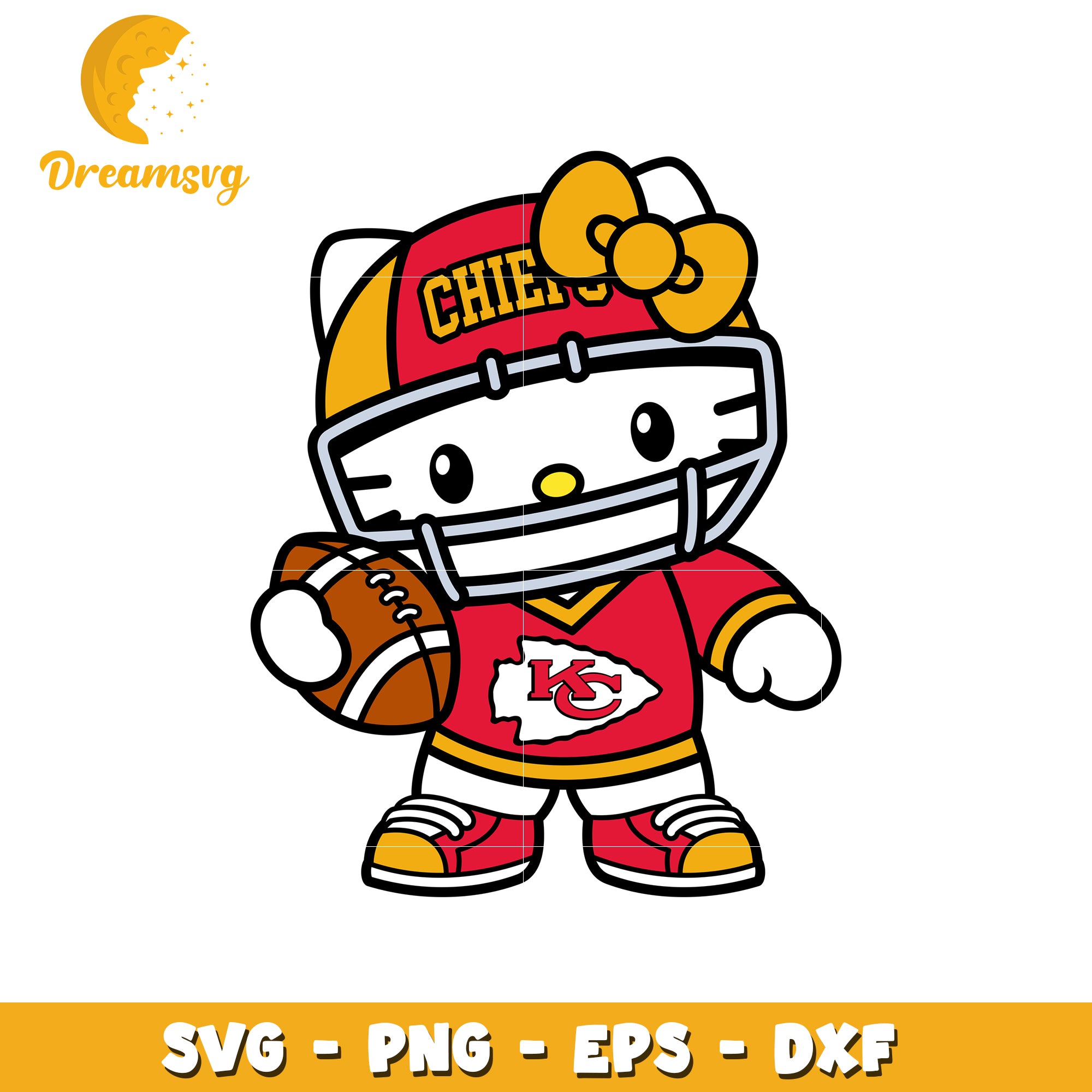 Hello Kitty Chiefs SVG PNG EPS DXF – DreamSVG Store