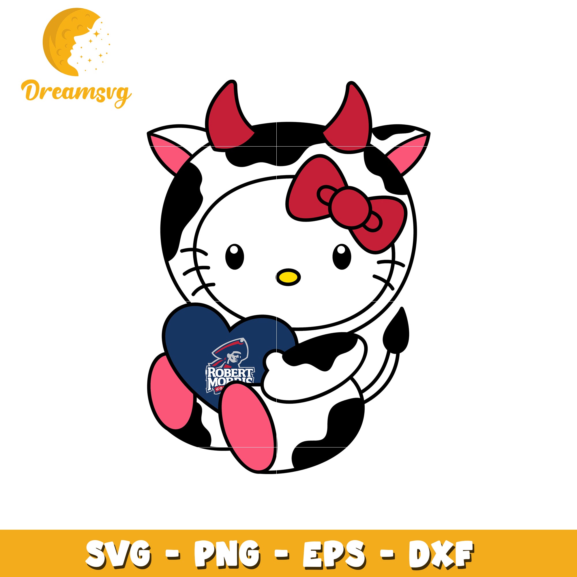 Hello Kitty Cow Design SVG for Craft Projects