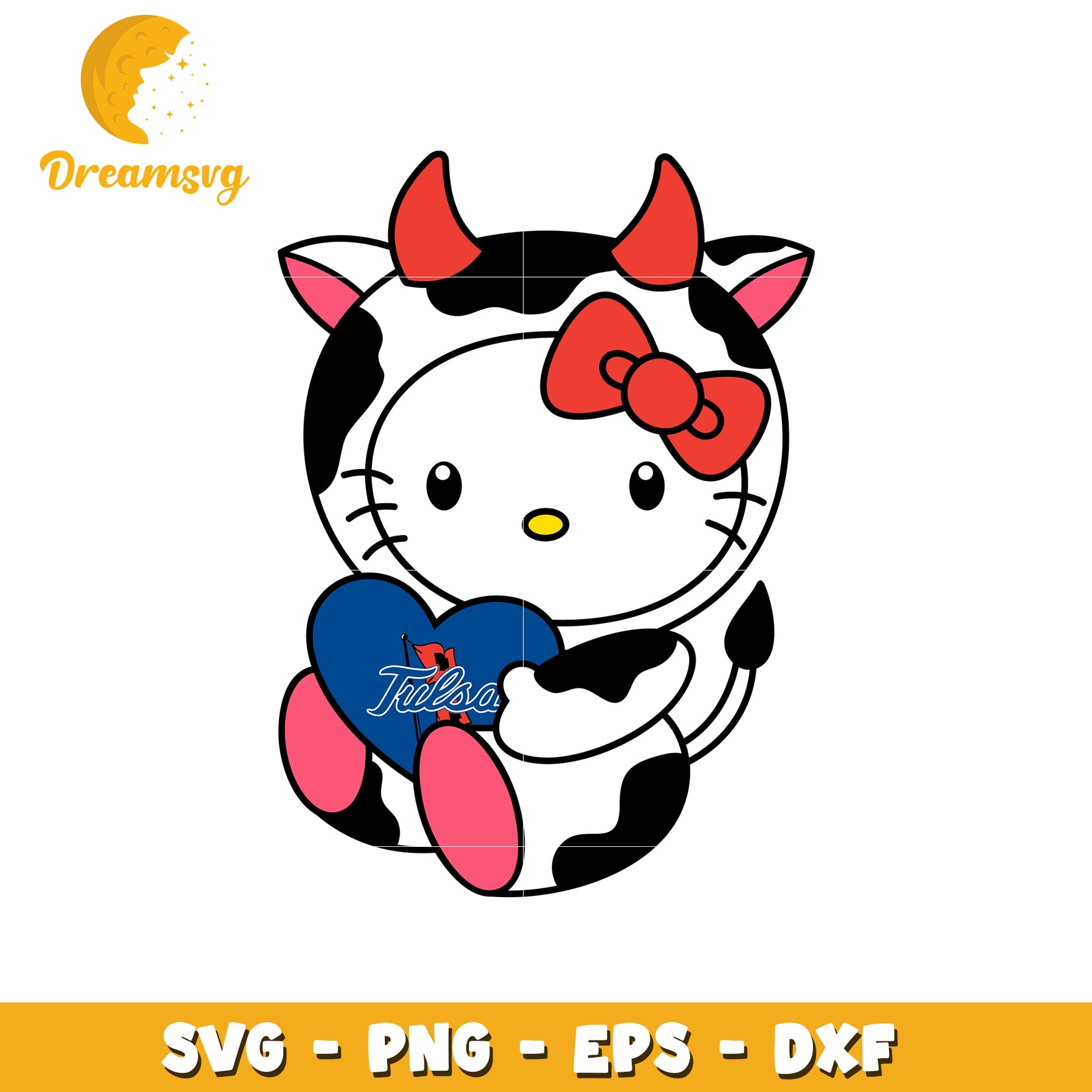 Hello Kitty Cow SVG Design Tulsa