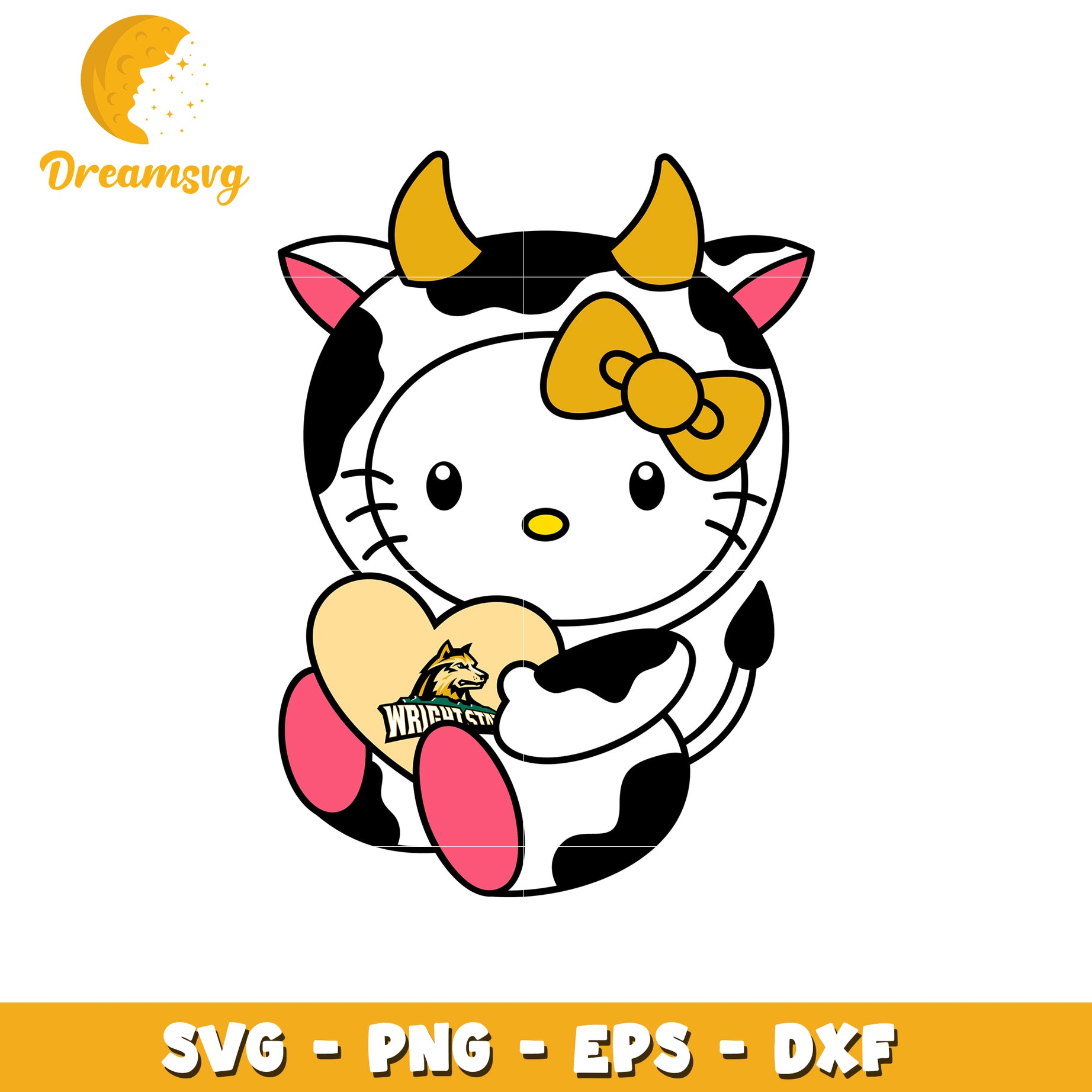 Hello Kitty Cow SVG Design for Cute Crafts and Projects