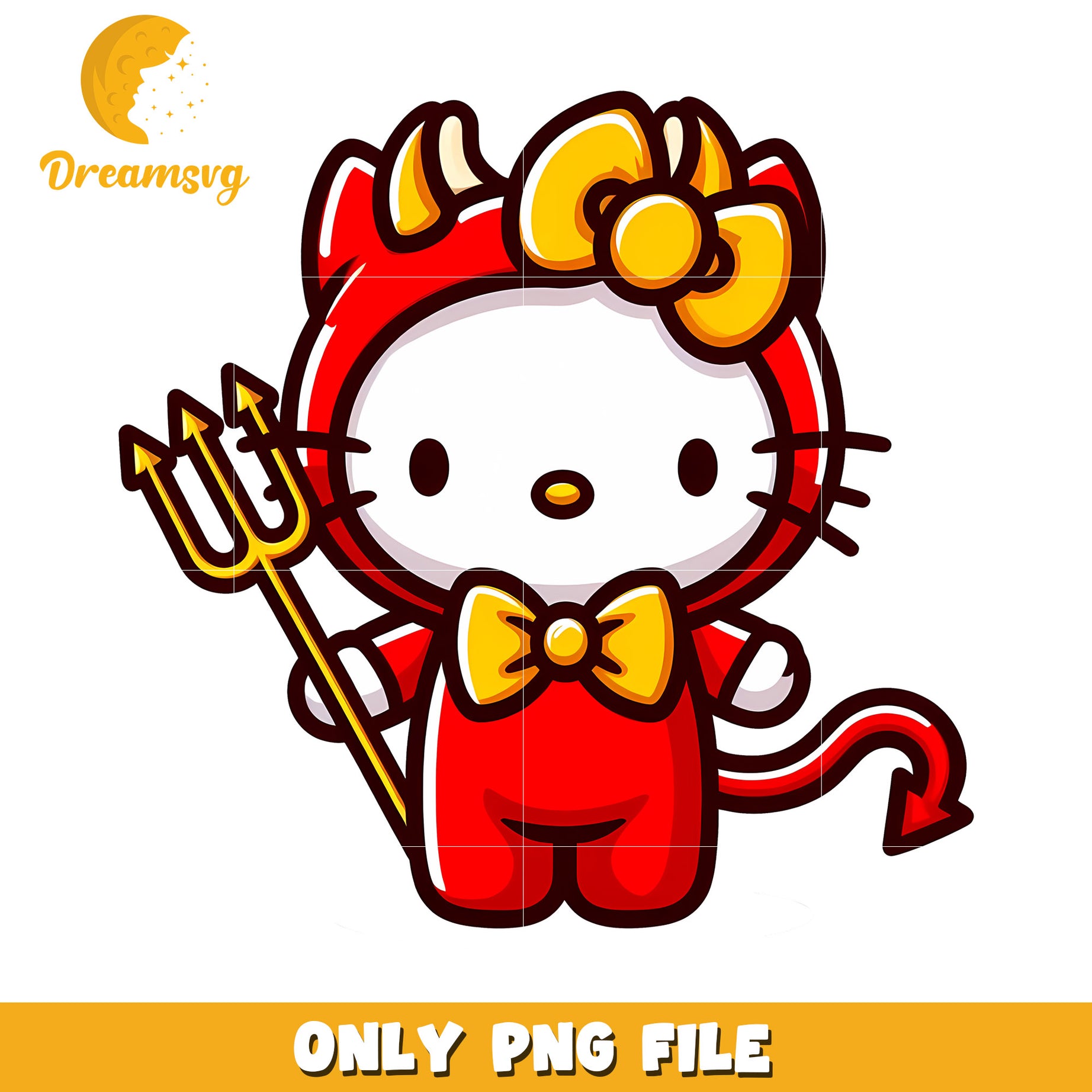 Hello Kitty Devil PNG Costume Clipart