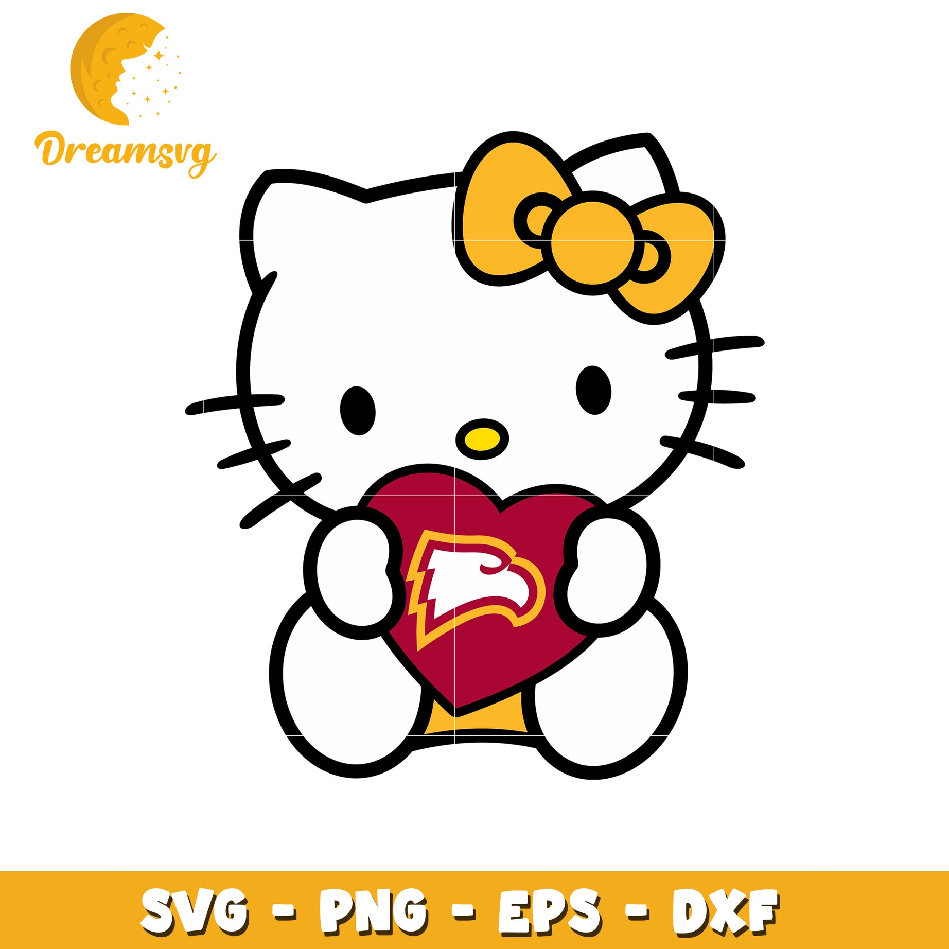 Hello Kitty Eagle Heart SVG
