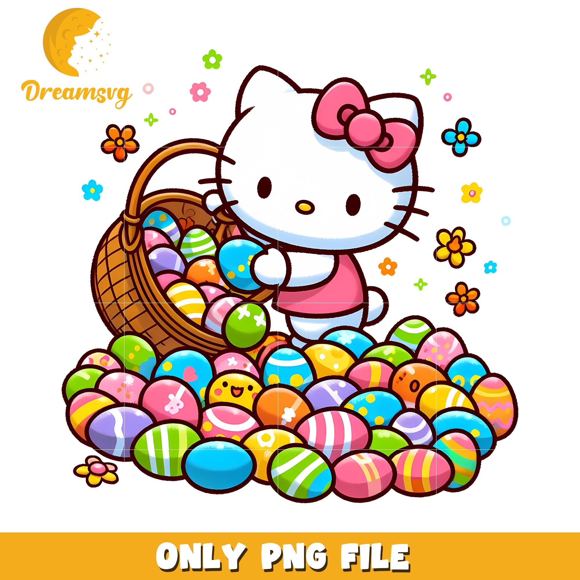 Hello Kitty Easter Eggs PNG Image DreamSVG Store Hello kitty easter eggs png image dreamsvg store