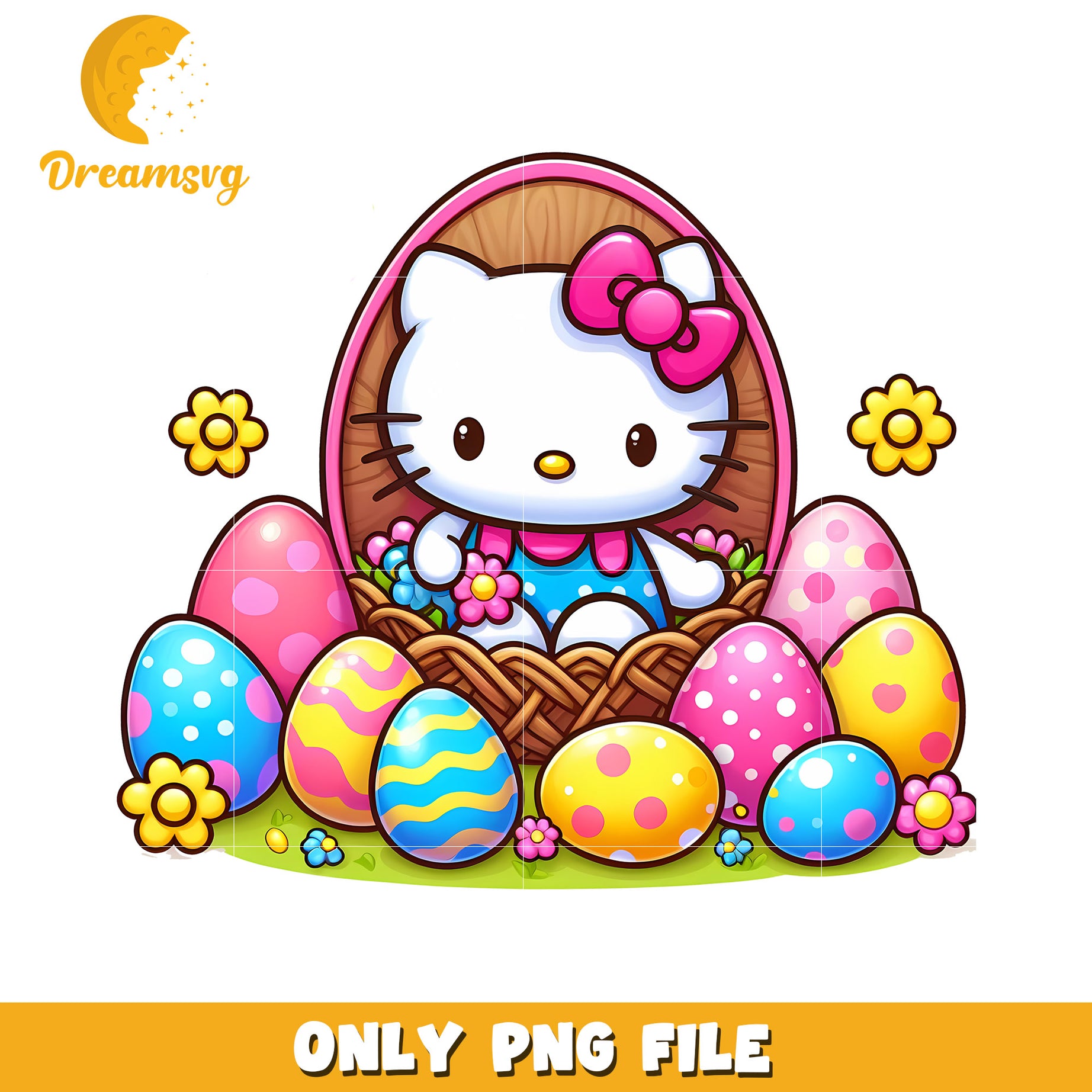 Hello Kitty Raster Hello Kitty Easter PNG Cute Egg Design – DreamSVG Store