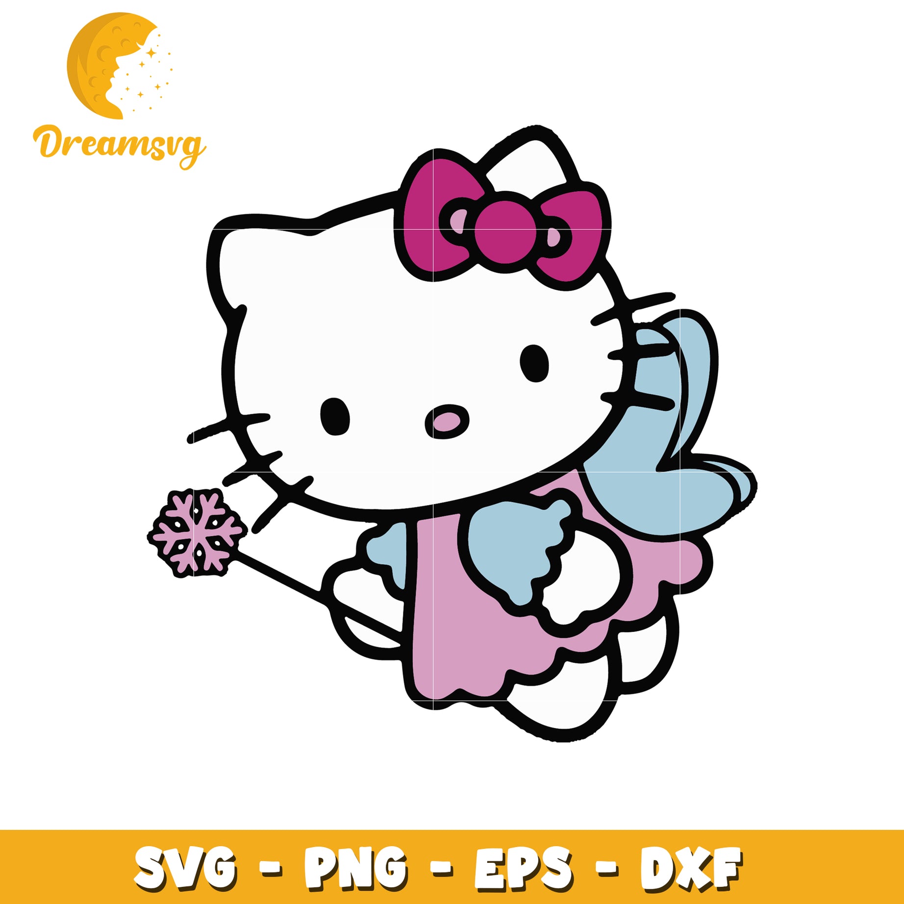 Hello Kitty Fairy SVG PNG EPS DXF