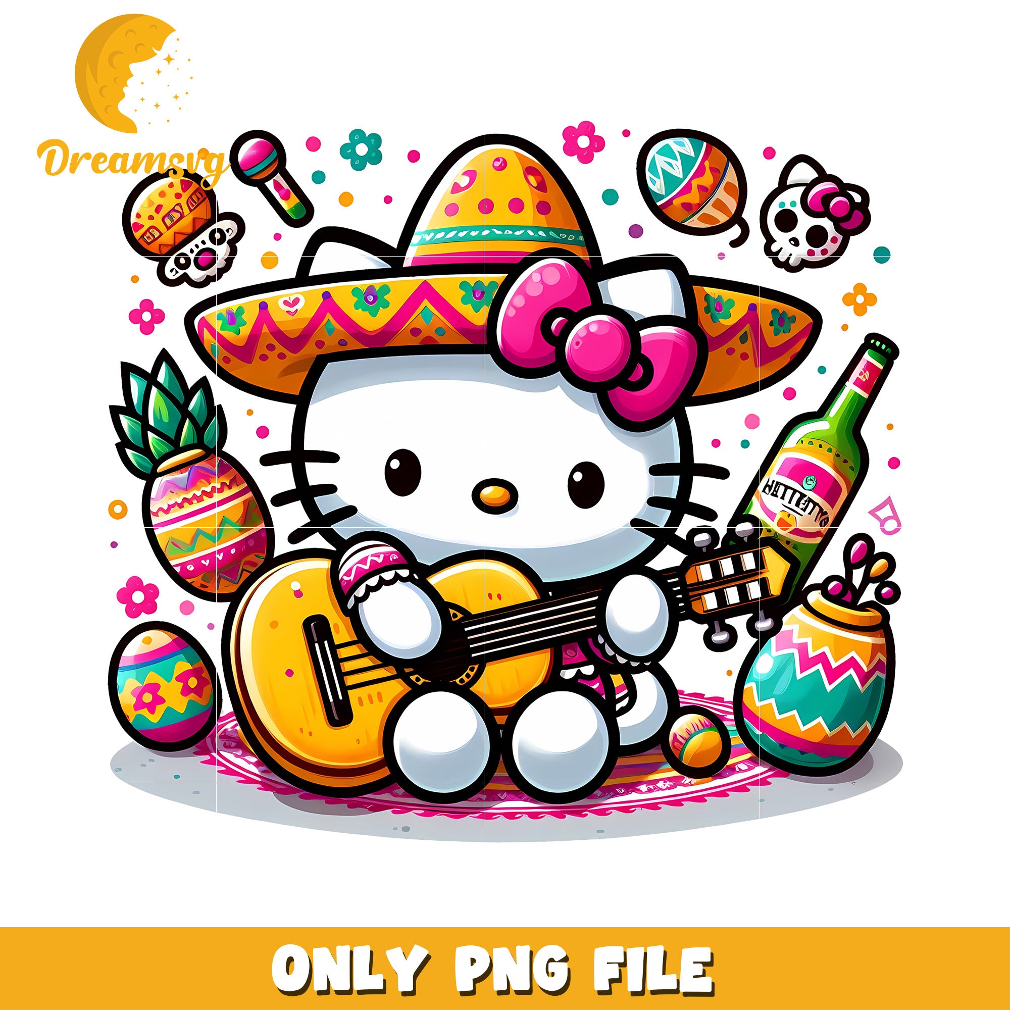Hello Kitty Fiesta PNG Cinco de Mayo Clipart – DreamSVG Store