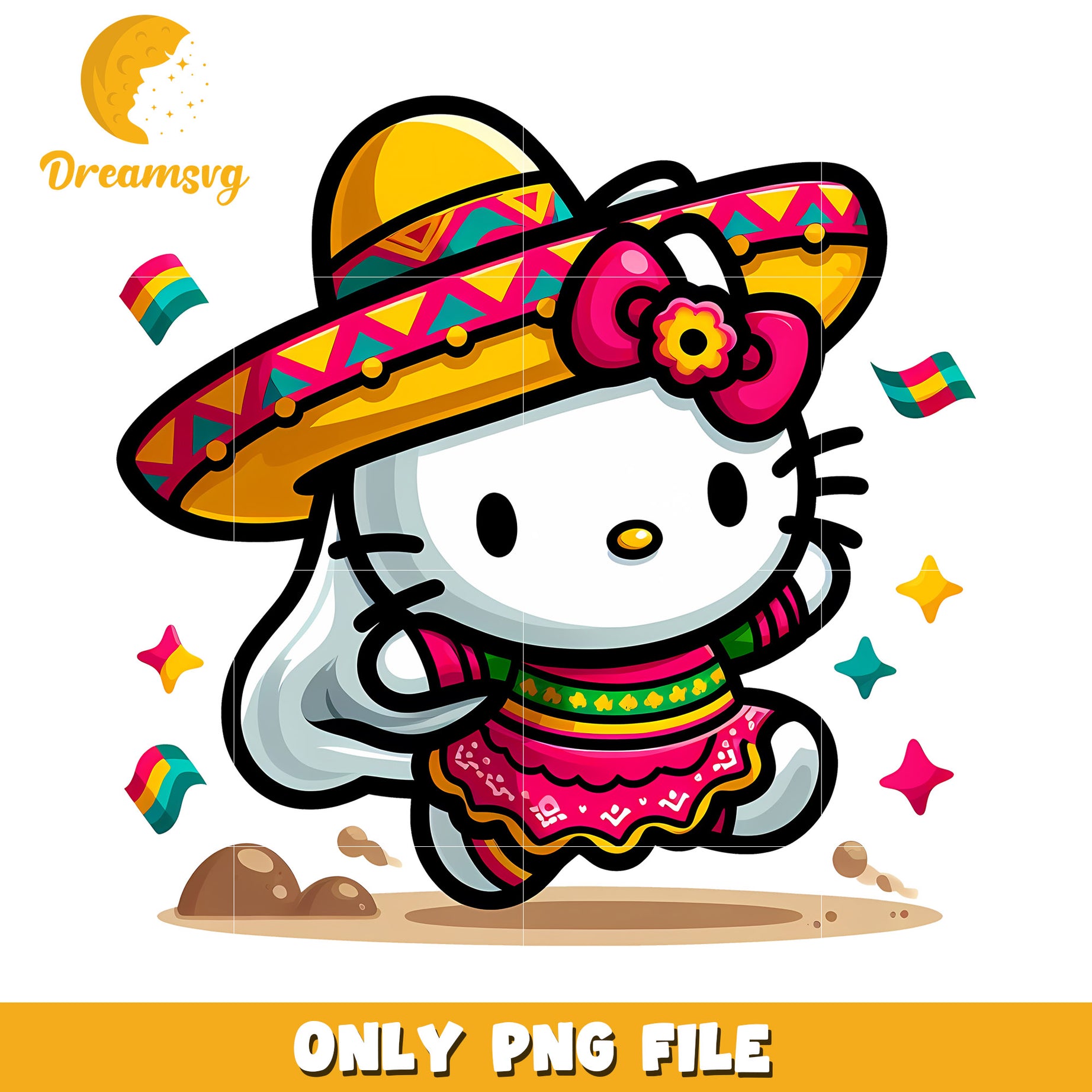 Hello Kitty Fiesta PNG Image