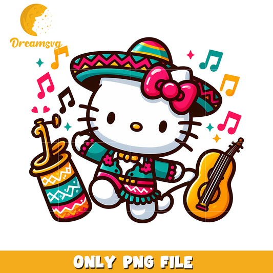 Hello Kitty Fiesta PNG Music & Fun