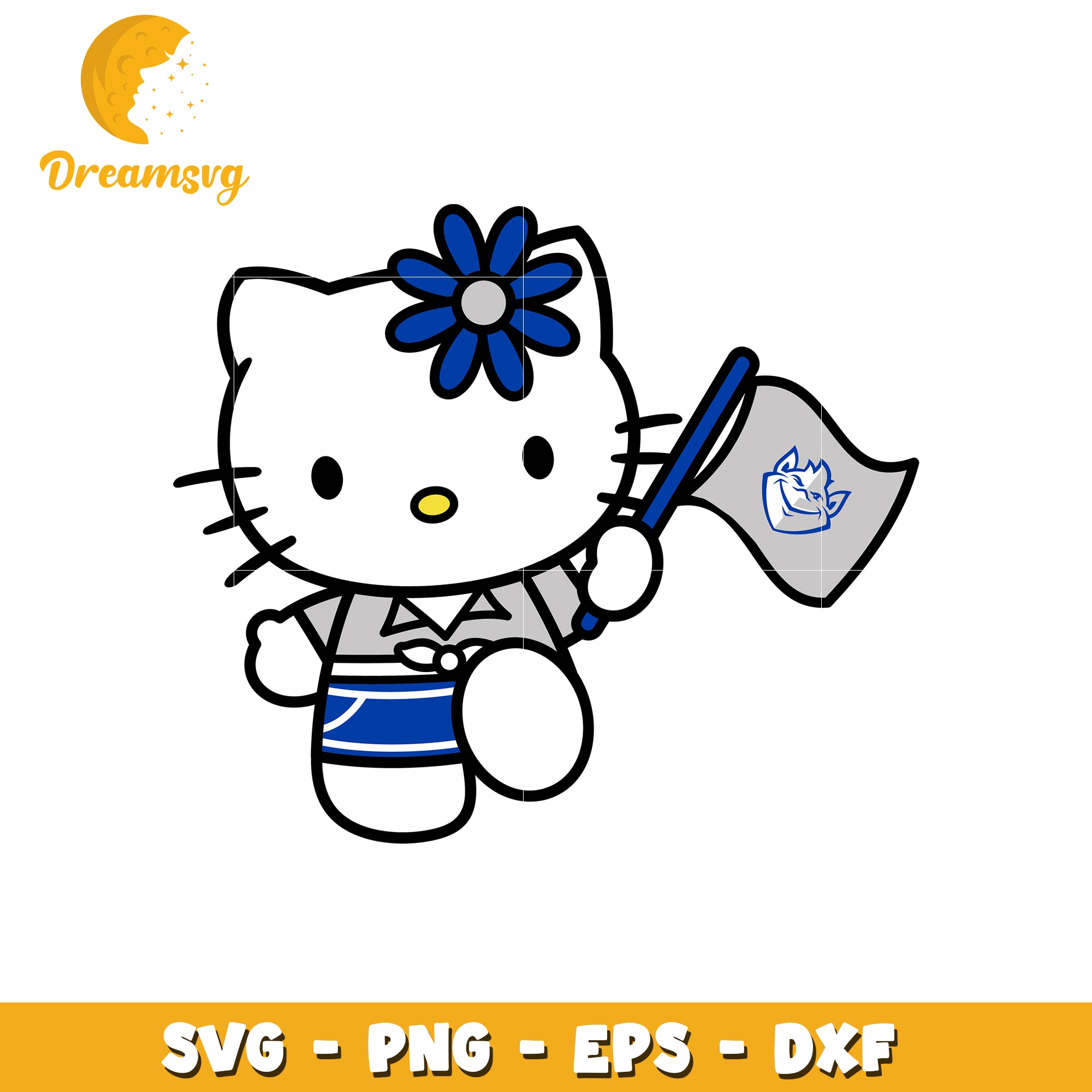 Hello Kitty Flag Design SVG Graphic File Download