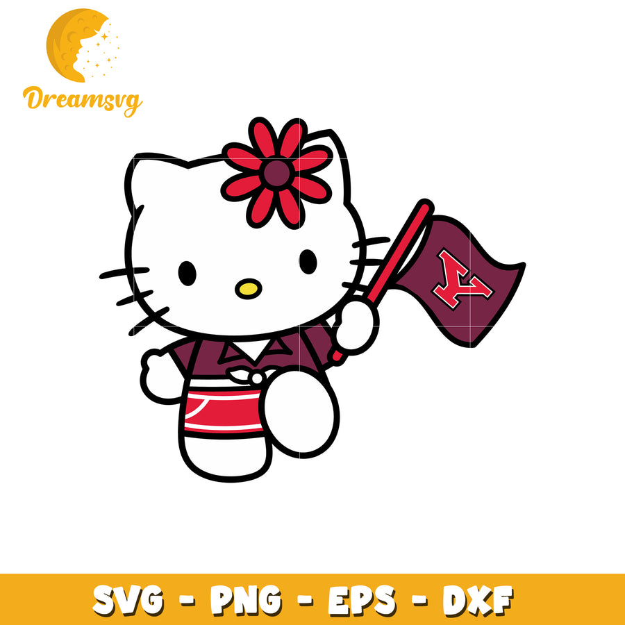 Hello Kitty Flag Design SVG for Craft Lovers