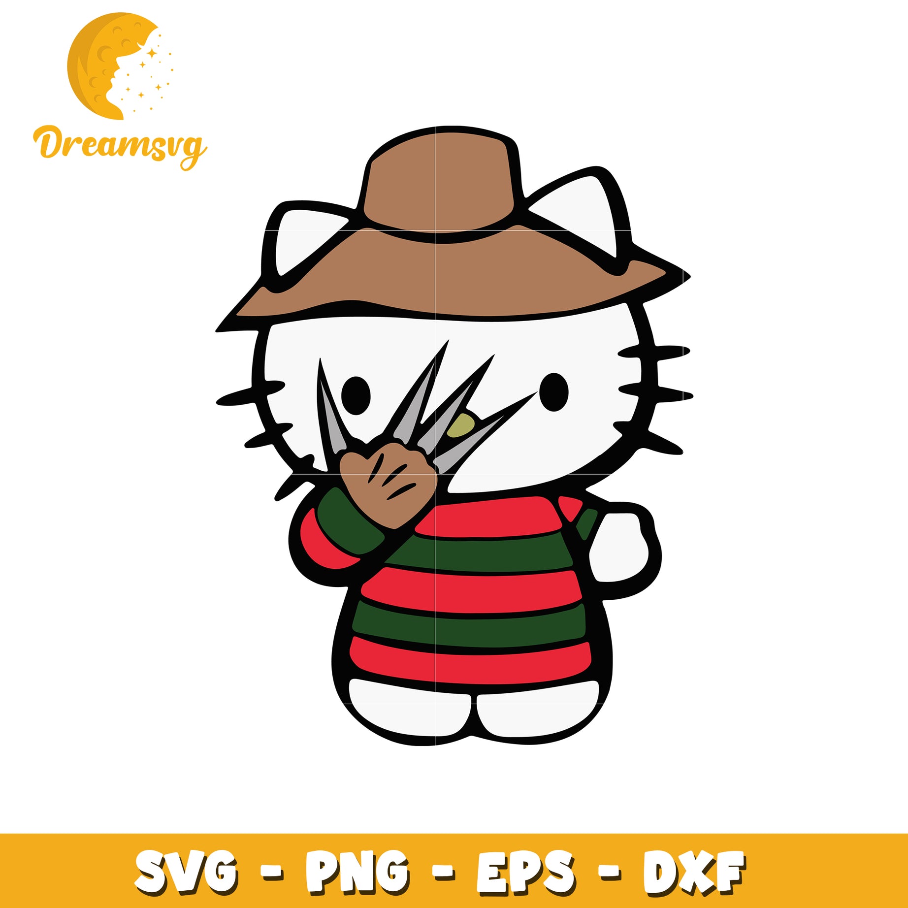 Hello Kitty Freddy Krueger SVG Cut File