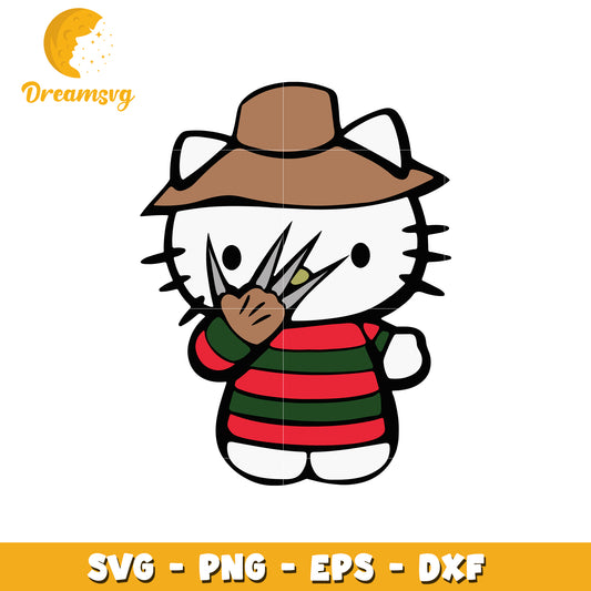 Hello Kitty Freddy Krueger SVG Cut File