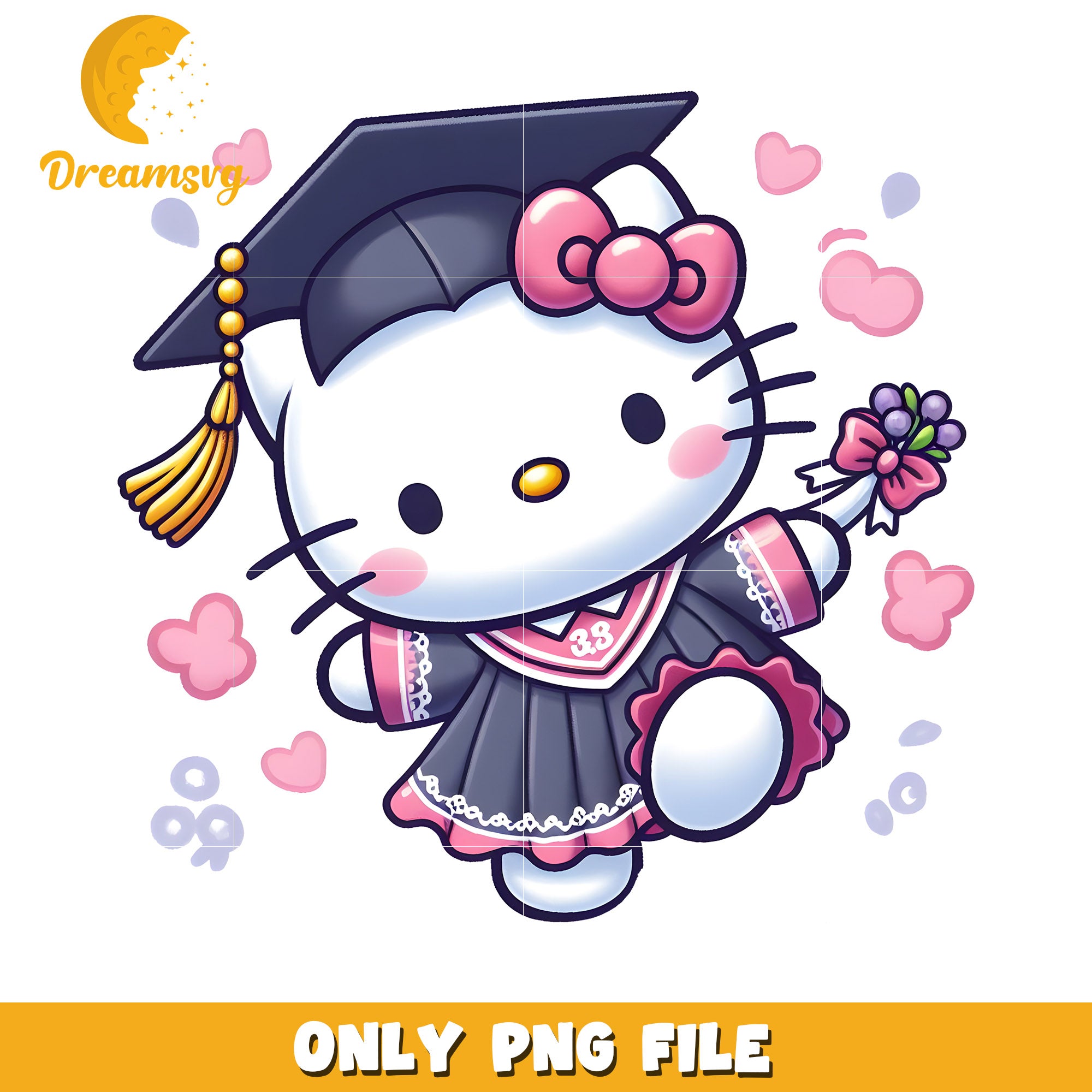 Hello Kitty Graduation PNG Clipart β DreamSVG Store