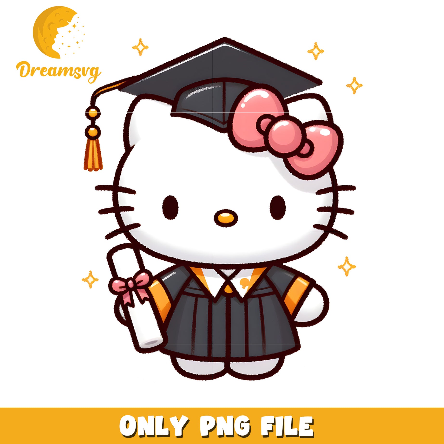 Hello Kitty Graduation PNG Cute Graduate Clipart