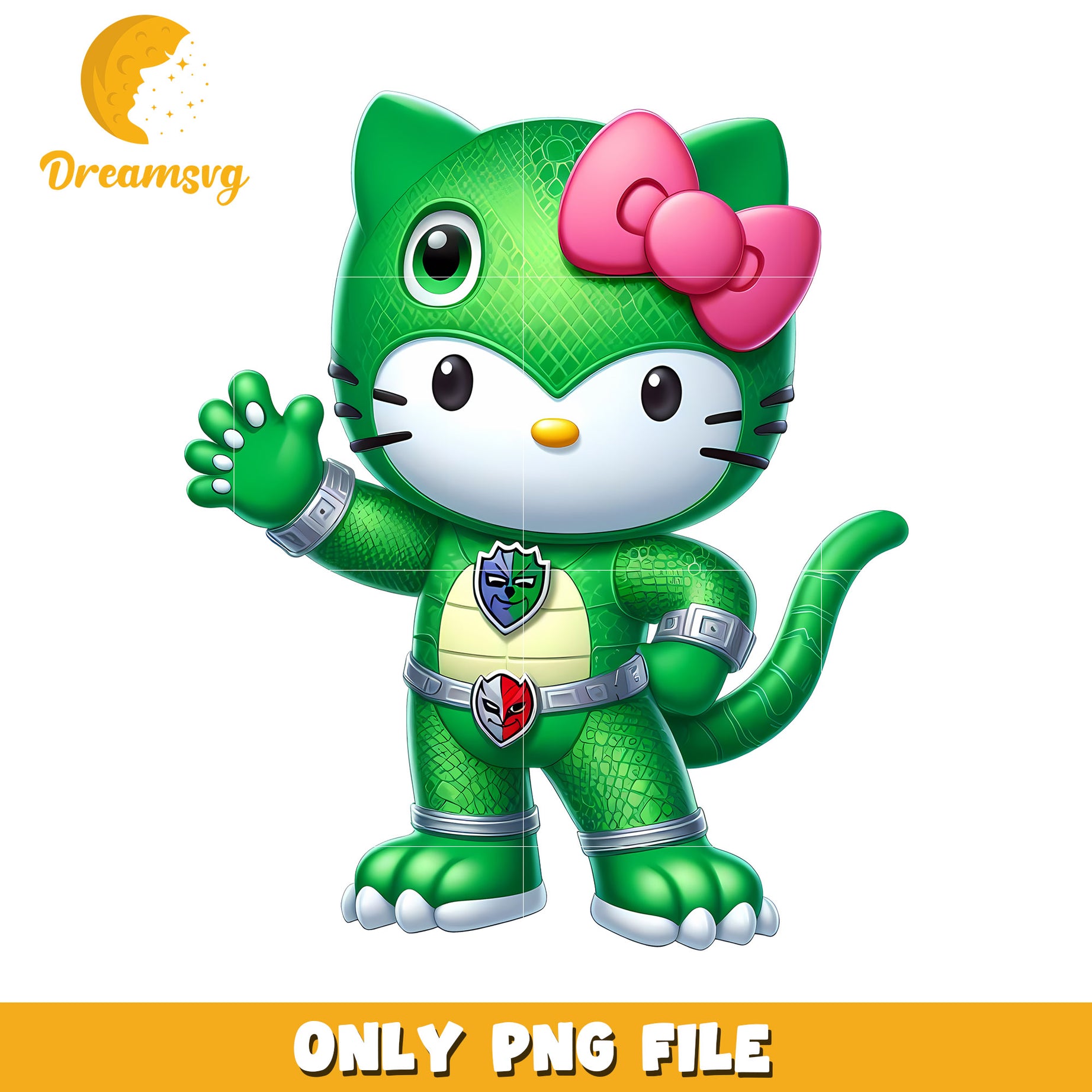 Hello Kitty Green Dragon PNG