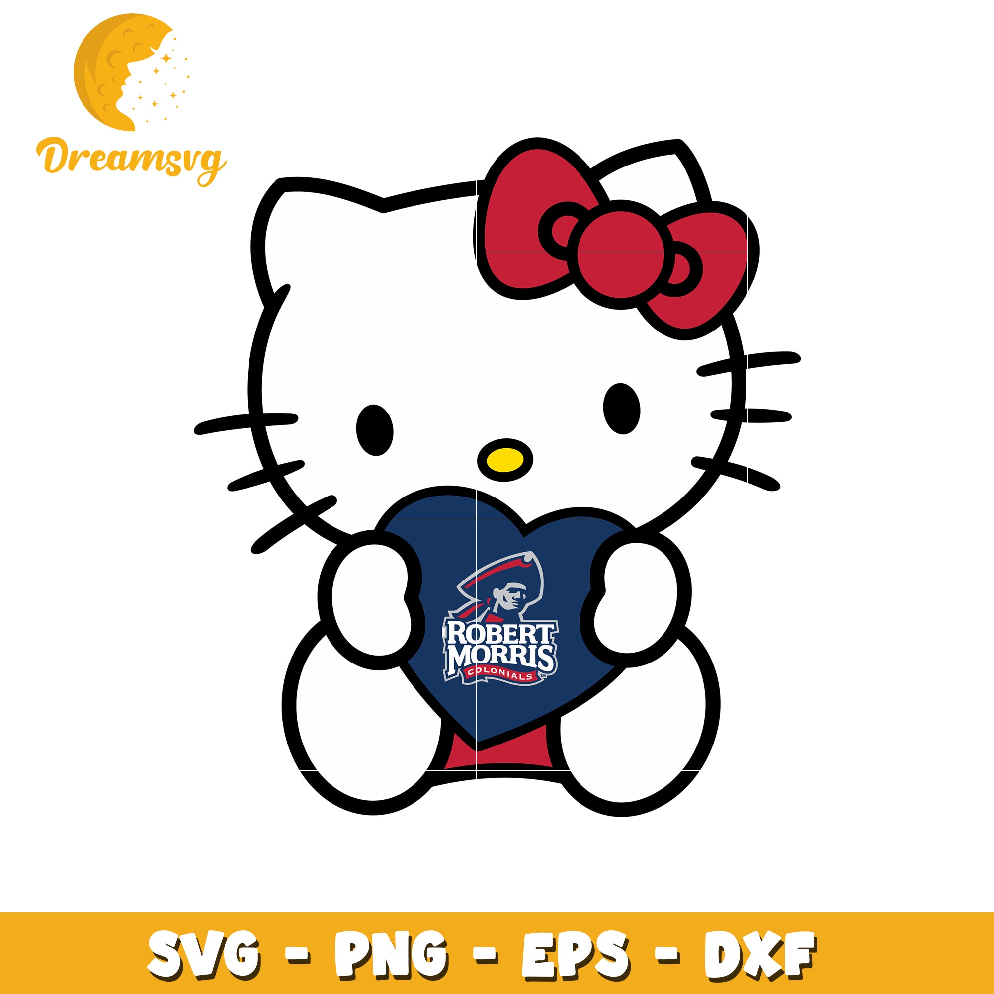 Hello Kitty Holding Heart SVG Design for Fans
