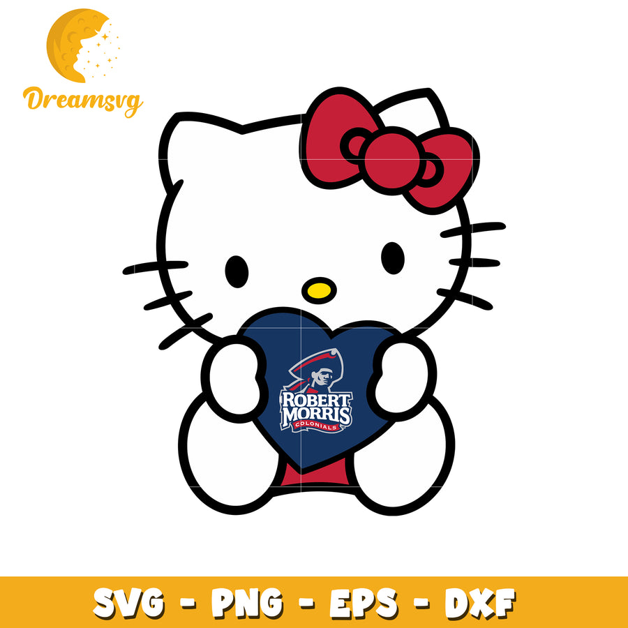 Hello Kitty Holding Heart SVG Design for Fans