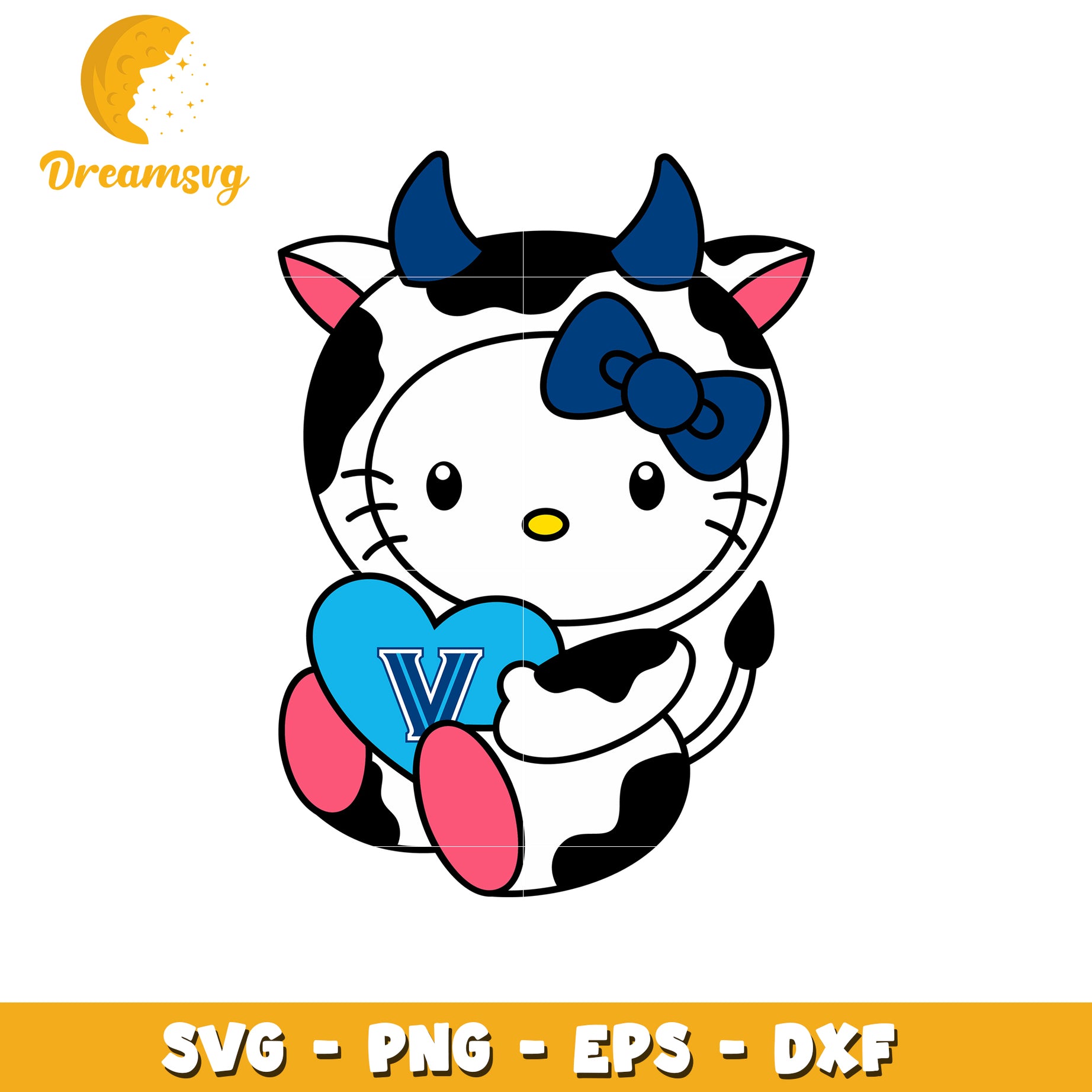 Hello Kitty Inspired Cow Design SVG File Download