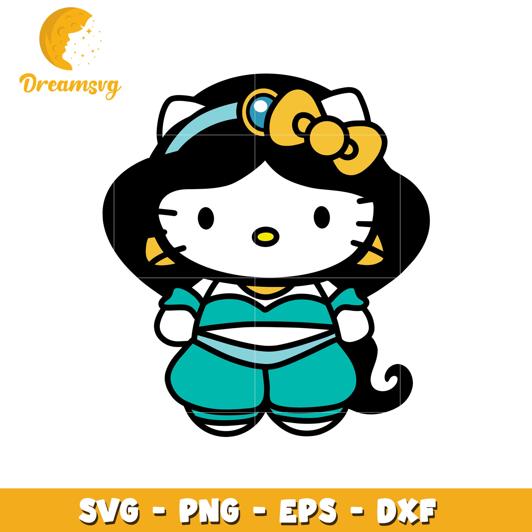 Hello Kitty Jasmine SVG PNG EPS DXF