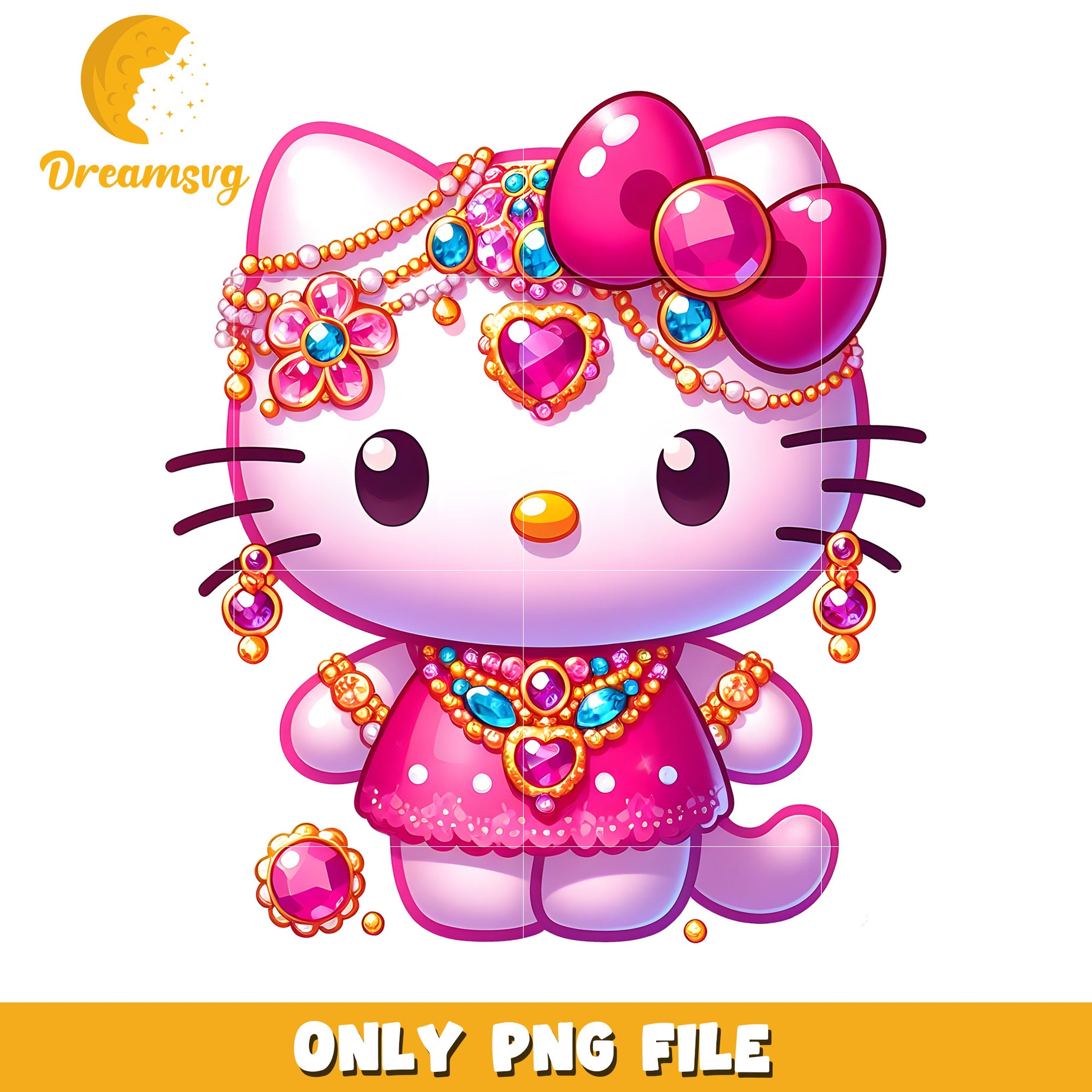 Hello Kitty Jewel PNG Image