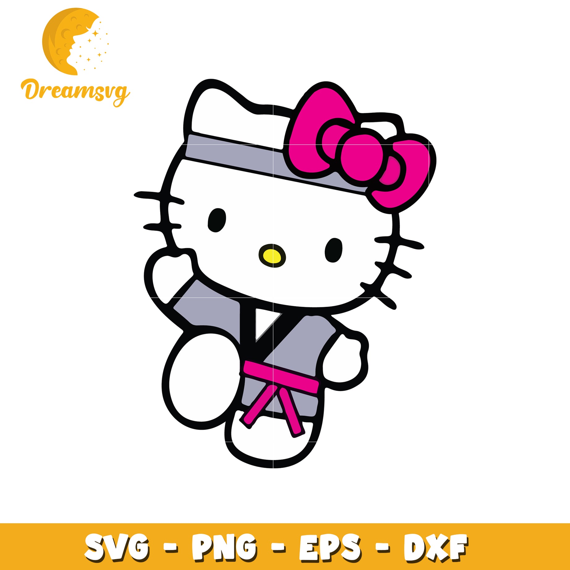 Hello Kitty Karate SVG PNG EPS DXF