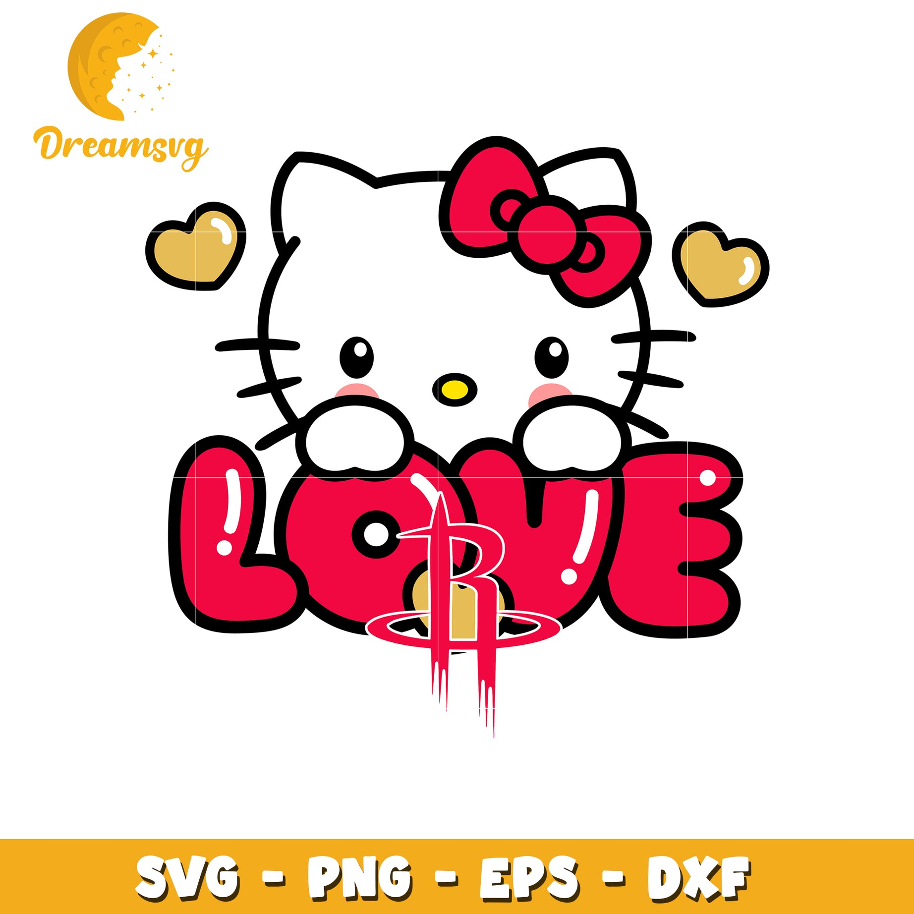 Hello Kitty Love SVG Design