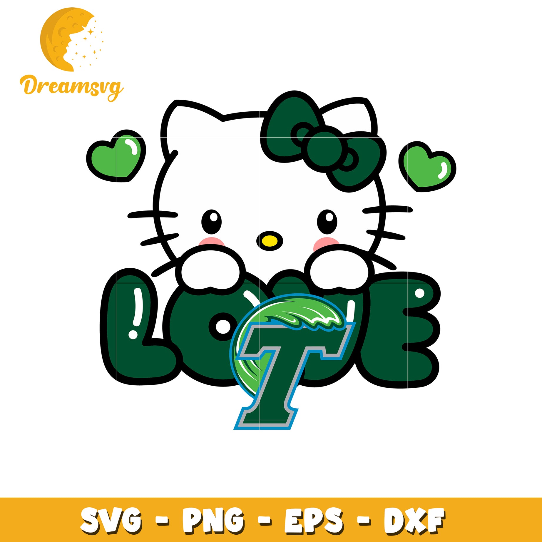 Hello Kitty Love SVG Design Cute Digital Download