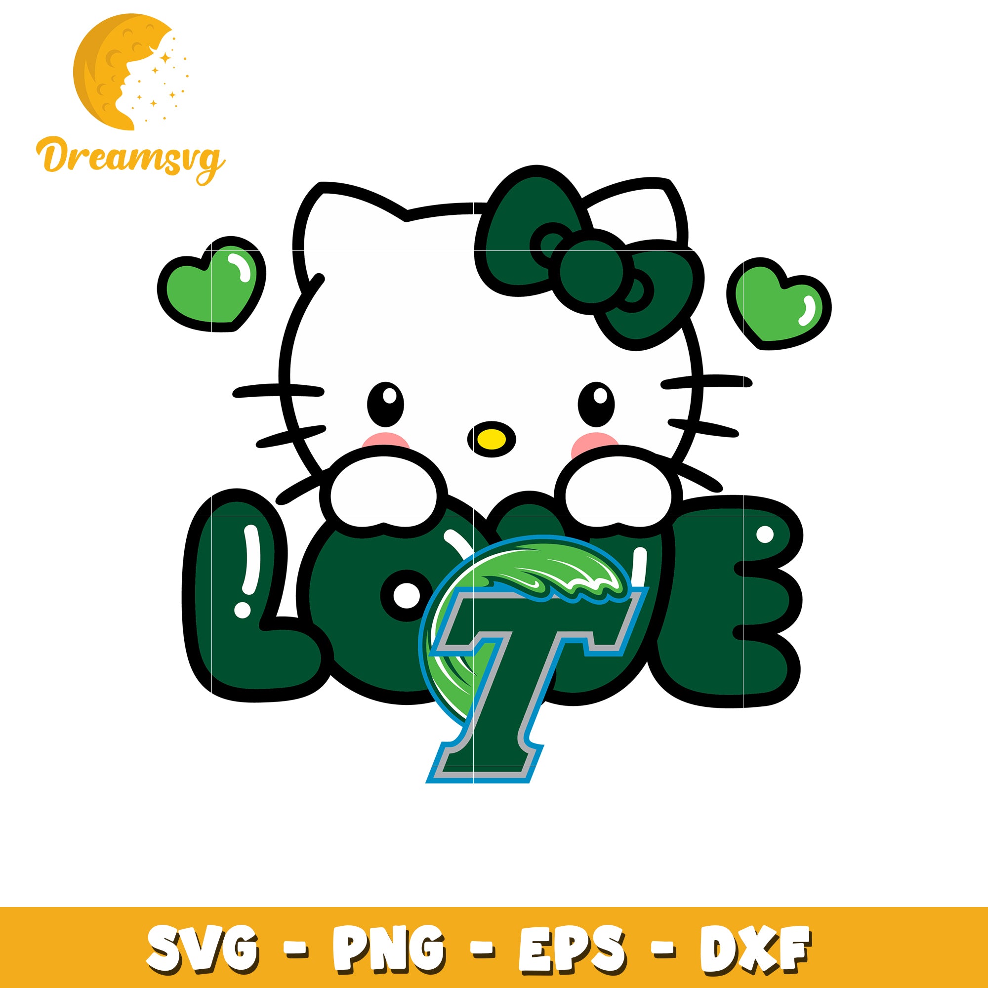 Hello Kitty Love SVG Design Cute Digital Download