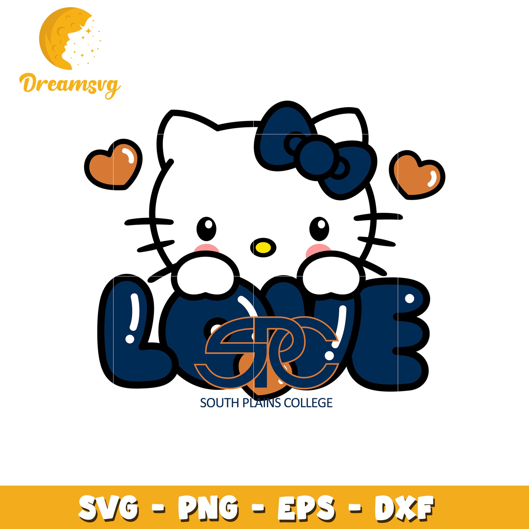 Hello Kitty Love SVG Design for College Fans
