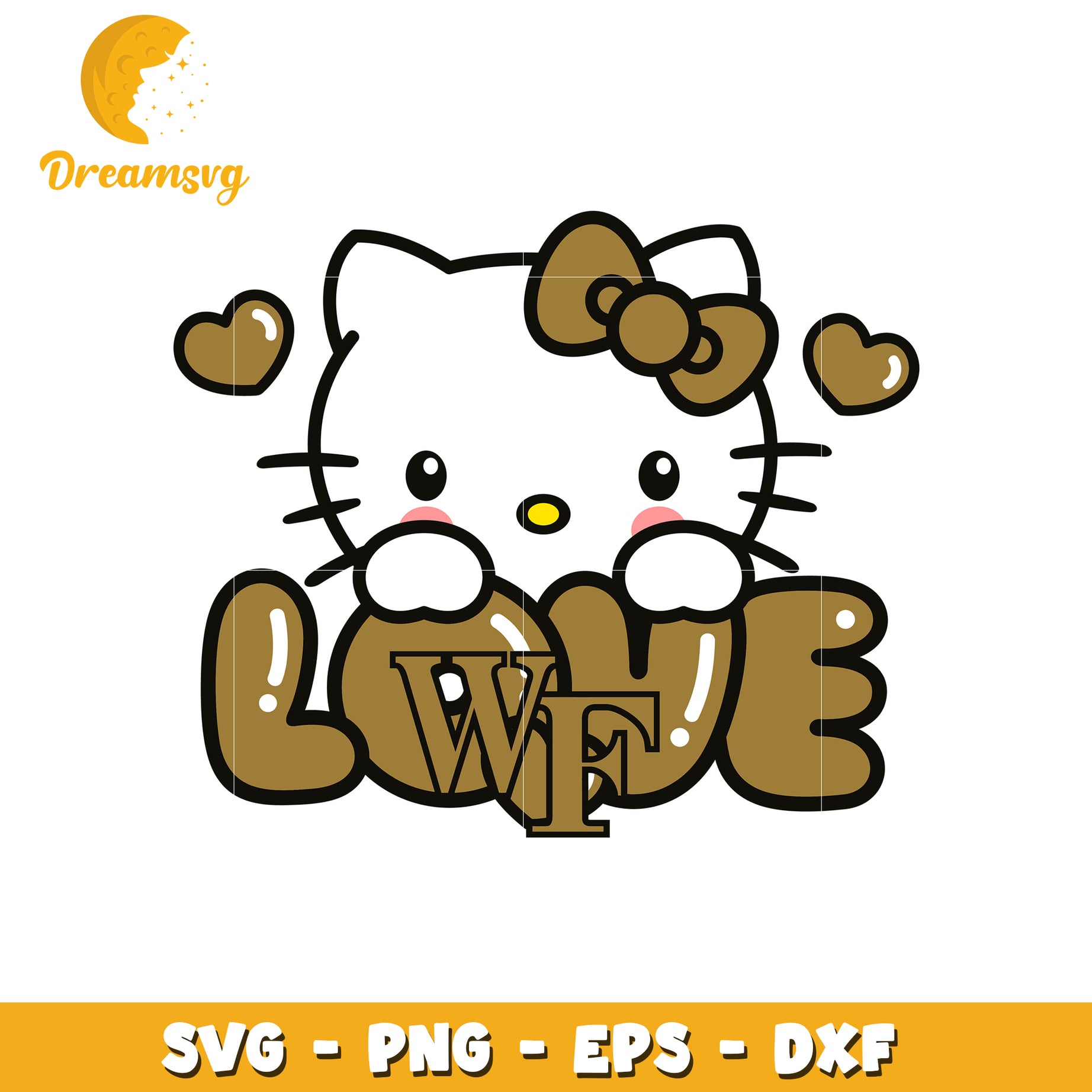Hello Kitty Love SVG Design for Crafting Projects