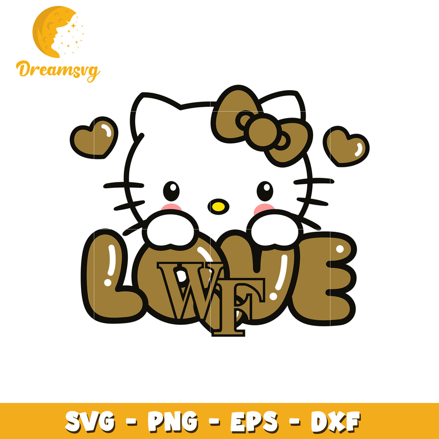 Hello Kitty Love SVG Design for Crafting Projects
