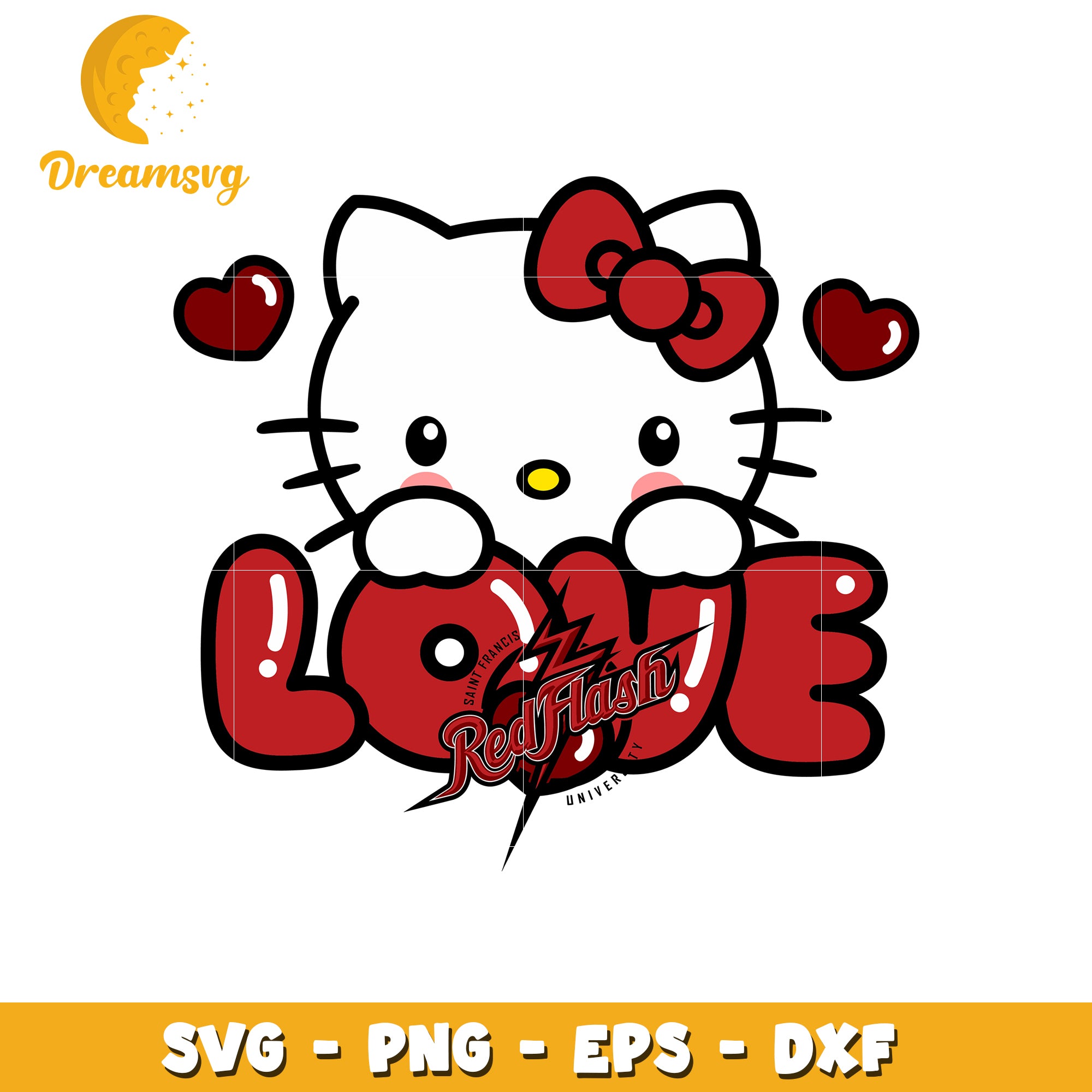 Hello Kitty Love SVG Design for Crafts and Decor